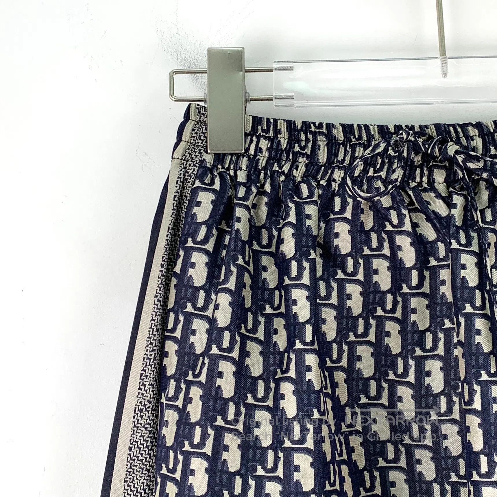 Dior Dior Dark blue logo jacquard full print mulberry silk casu Size US 32 / EU 48 - 3 Thumbnail