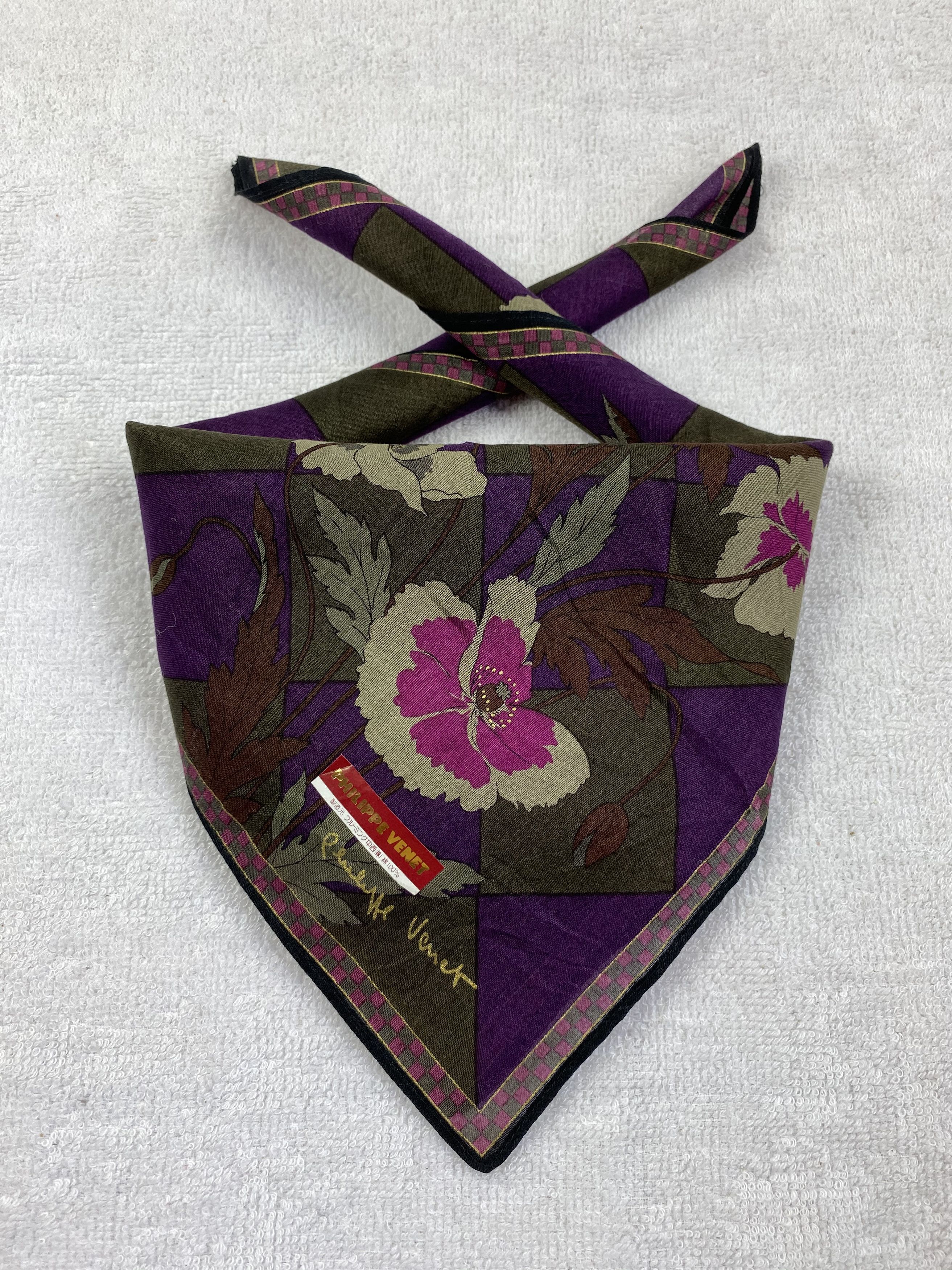 Vintage Philippe Venet Handkerchief / Bandana / Neckerchief Size ONE SIZE - 1 Thumbnail