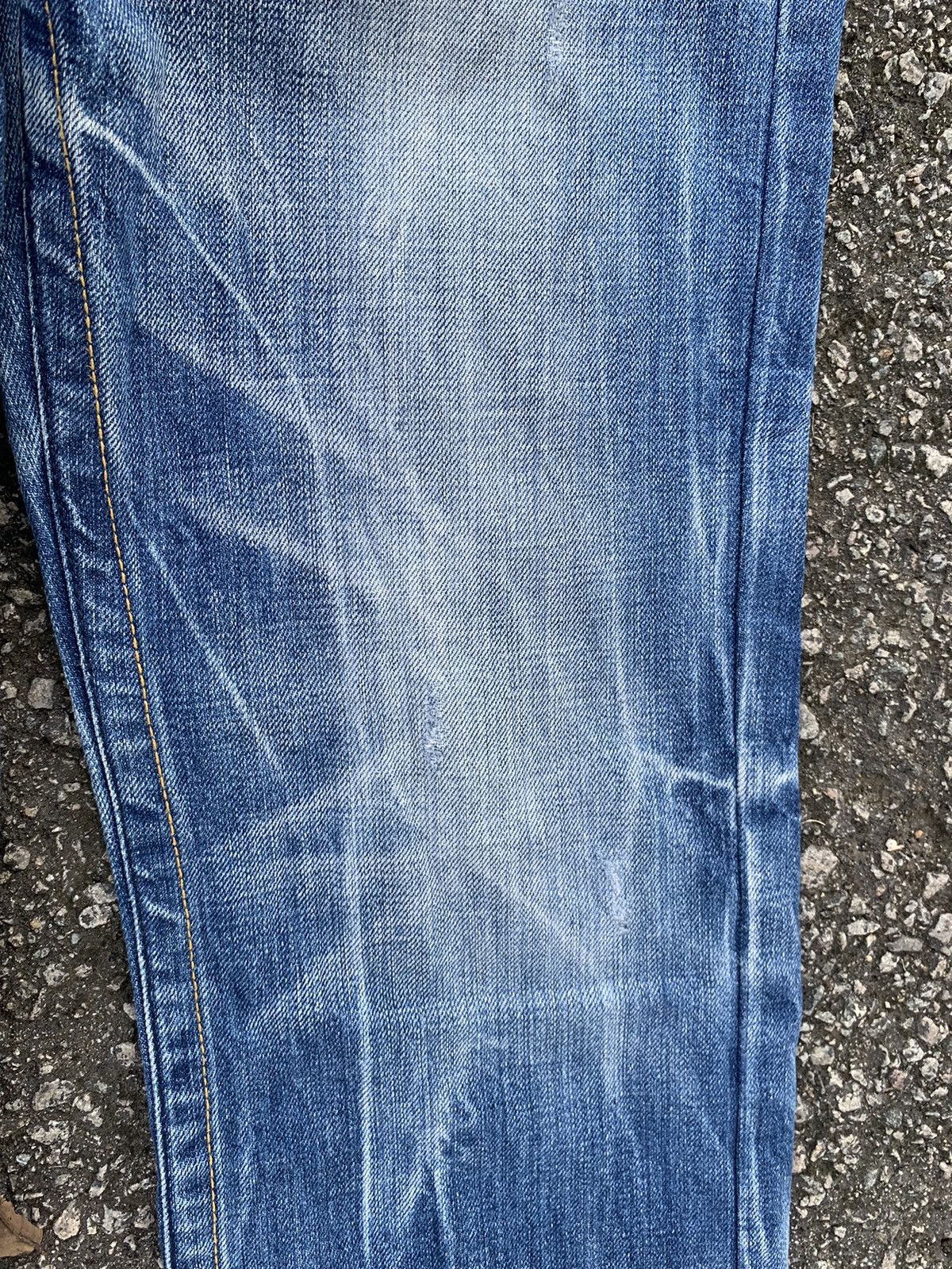 If Six Was Nine × Le Grande Bleu (L.G.B.) RED PEPPER JAPANES FADED & RUSTY PUNK STYLE DISTRESSED DENIM Size US 34 / EU 50 - 21 Thumbnail