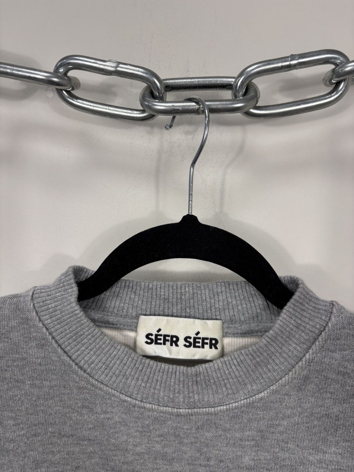 Sefr Sefr Sefr Men’s Basic Grey Classic Sweatshirt Size US S / EU 44-46 / 1 - 6 Thumbnail