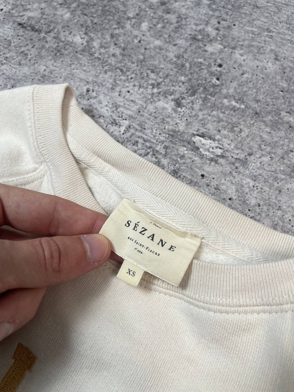 Sezane Sezane La Superbe Logo Women Sweatshirt Y2K Size XS / US 0-2 / IT 36-38 - 4 Thumbnail