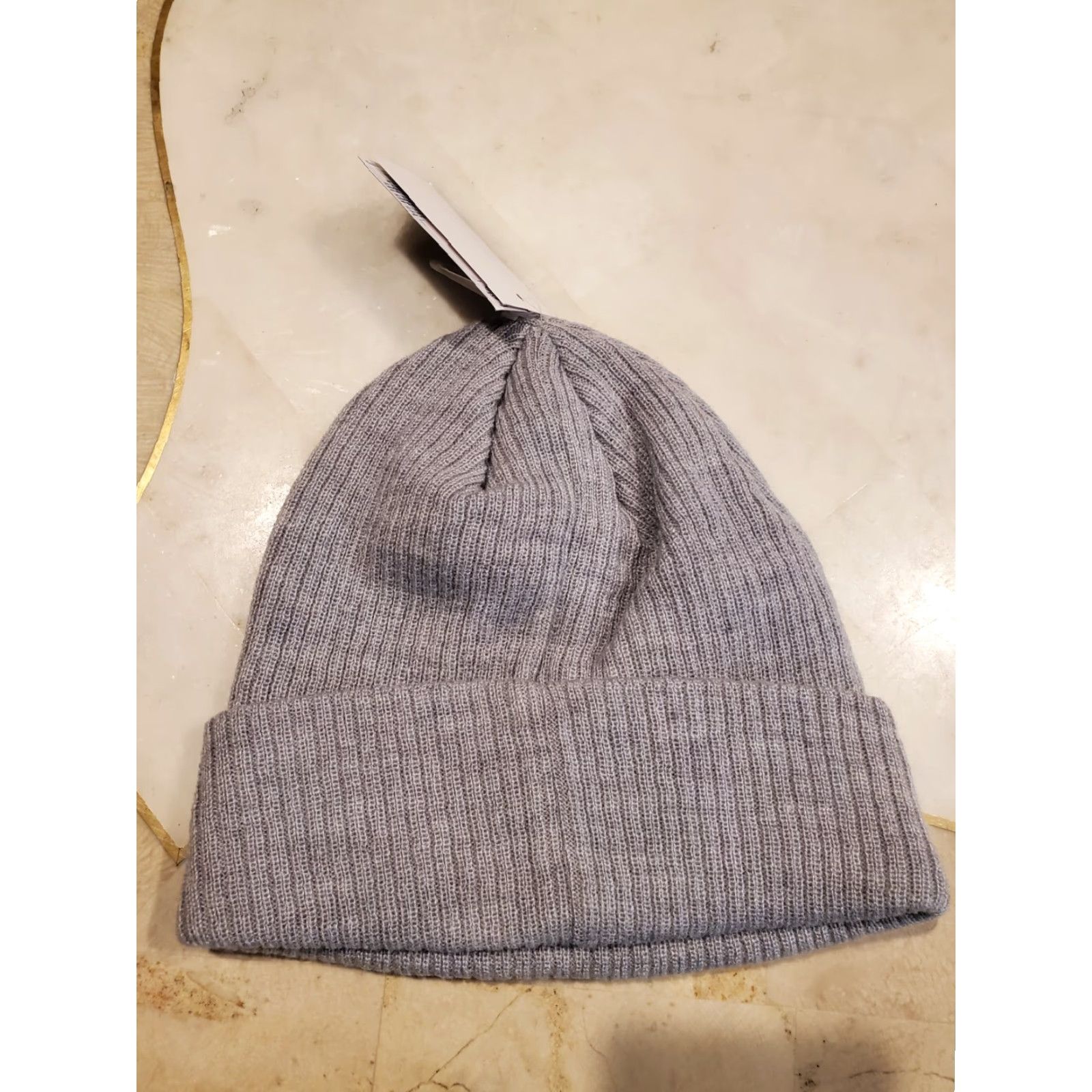 Champion Champion Mens Logo Cuffed Beanie Gray OS NWT Ribbed Acrylic Hat Accessories Size ONE SIZE - 4 Thumbnail
