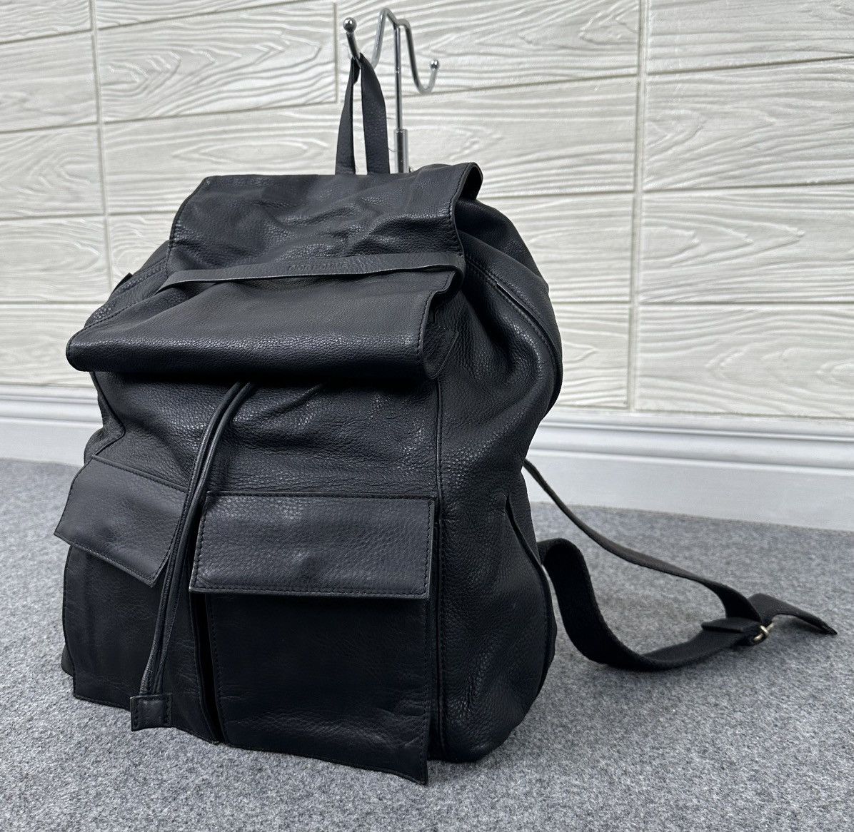 Dior × Kris Van Assche Dior Homme - Kris Van Assche - Leather Drawstring Back Pack Size ONE SIZE - 2 Thumbnail