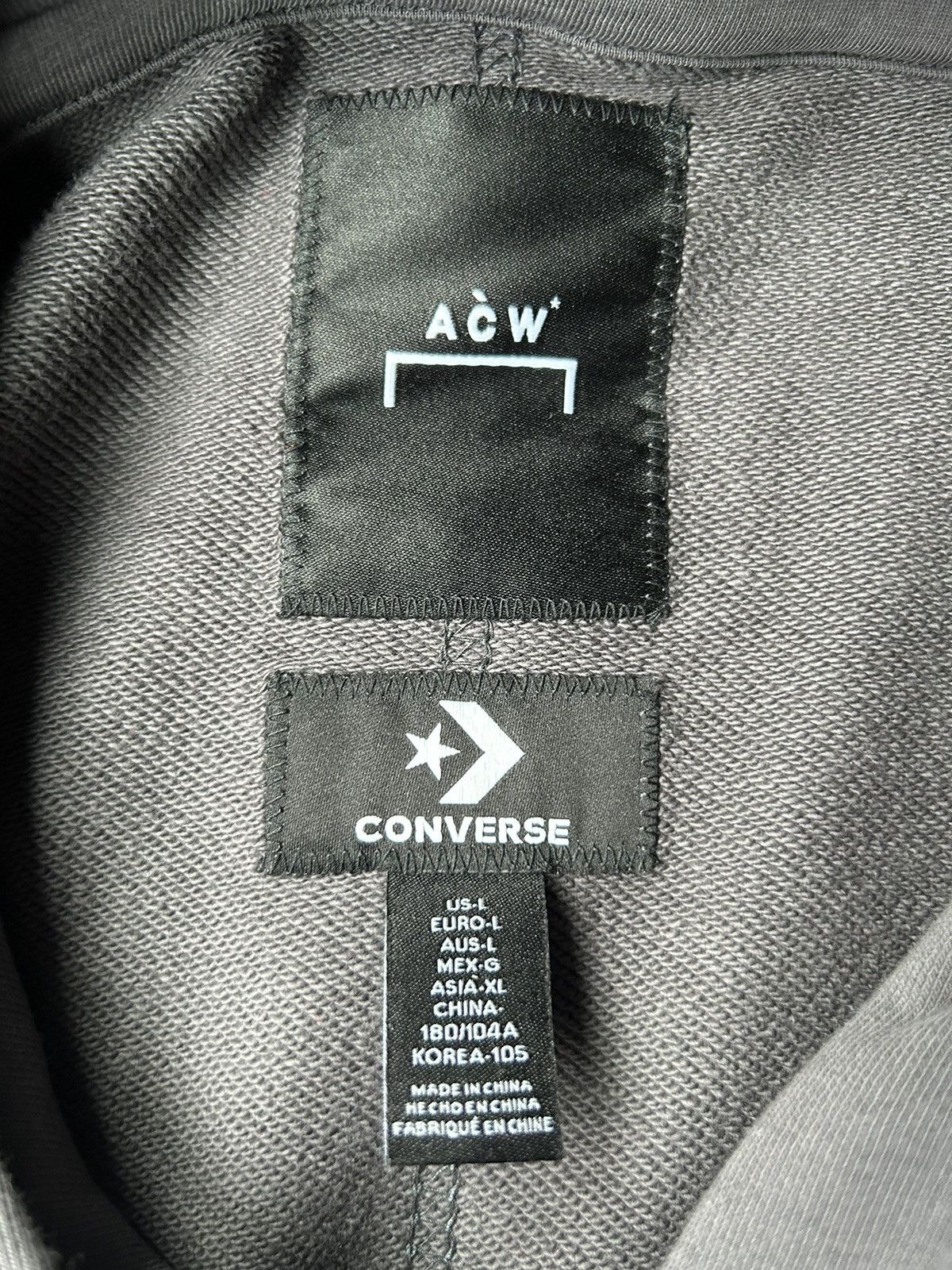 A-COLD-WALL* × Converse Gray Converse Edition A Cold Wall_Converse Hoodie Size US L / EU 52-54 / 3 - 5 Thumbnail