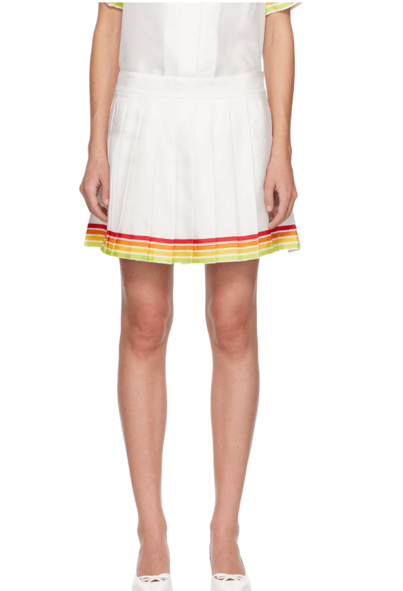 Casablanca BNWT AW25 CASABLANCA SILK TWILL PLEATED SKIRT L Size 32" / US 10 / IT 46 - 1 Thumbnail