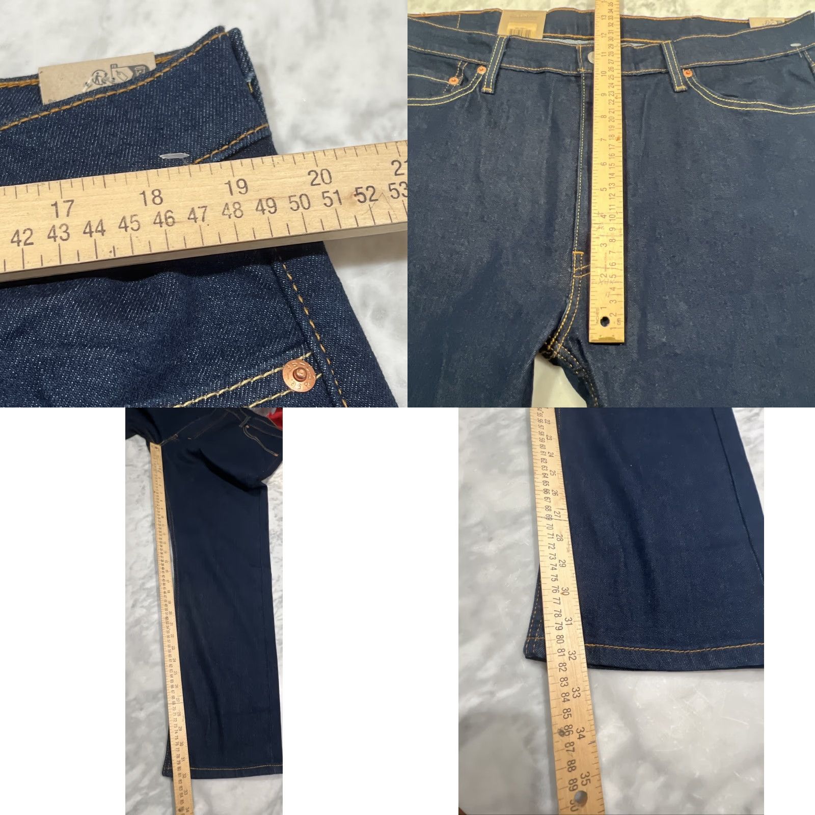 Levi's Levi’s 513 Slim Straight Jeans Men’s 38x32 Dark Blue Cotton NWT Denim 5-Pocket City Retro Classic Logo Size US 38 / EU 54 - 9 Thumbnail