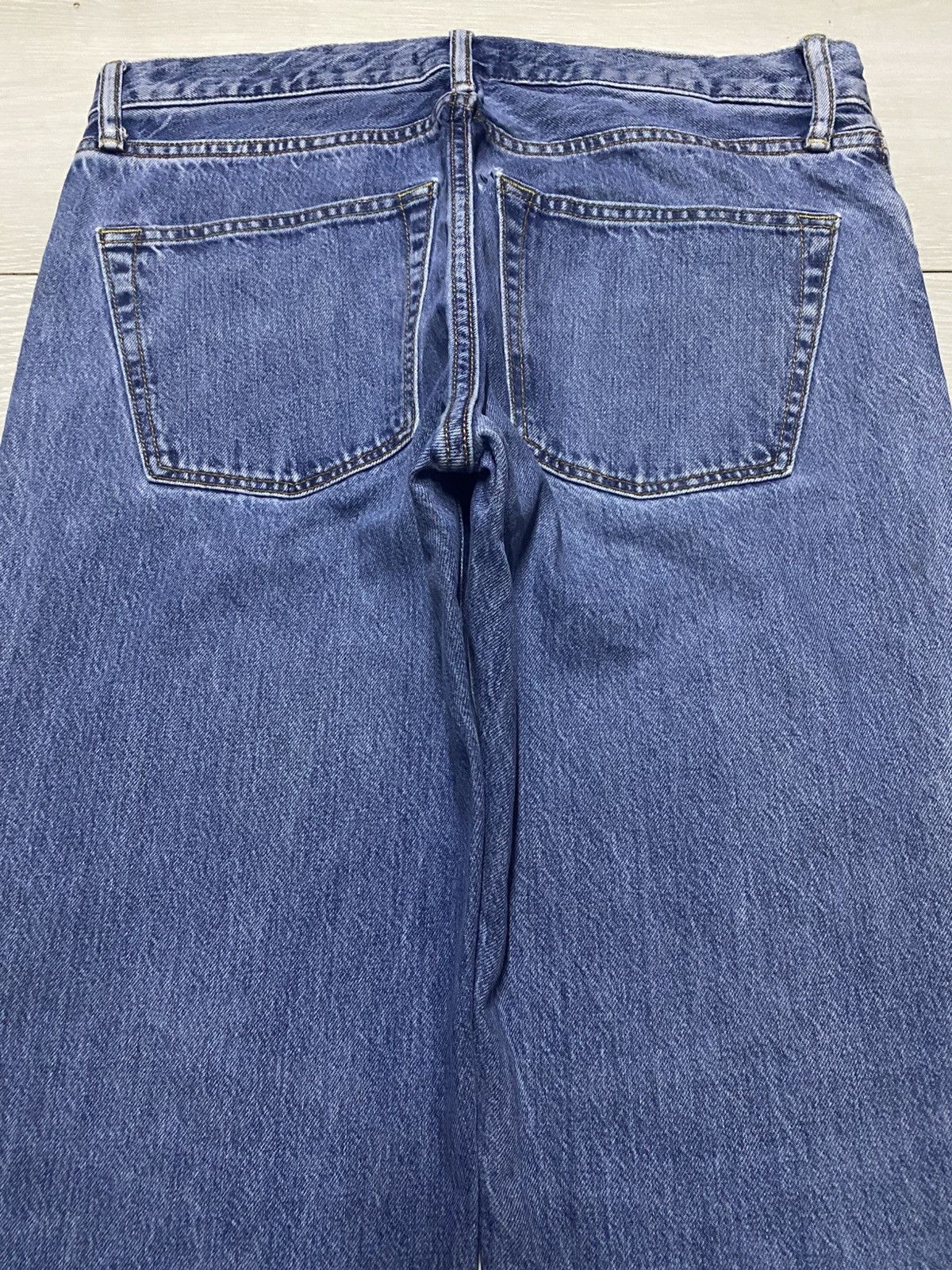Uniqlo Vintage Japanese Brand Uniqlo Blue Wash Straight loose Jeans Size US 33 - 4 Thumbnail