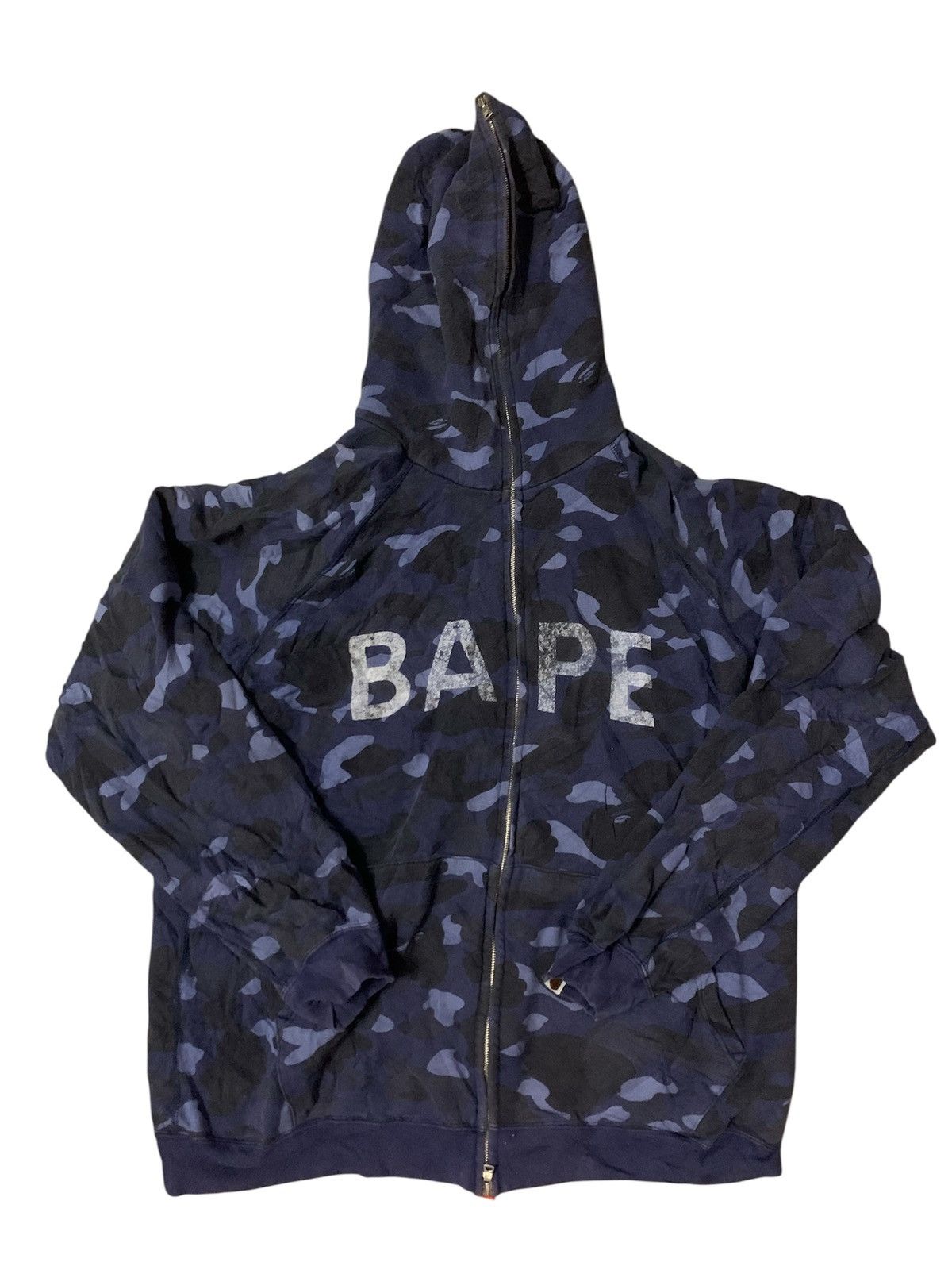 Vintage A Bathing Ape Camo Double Zipper Hoodies