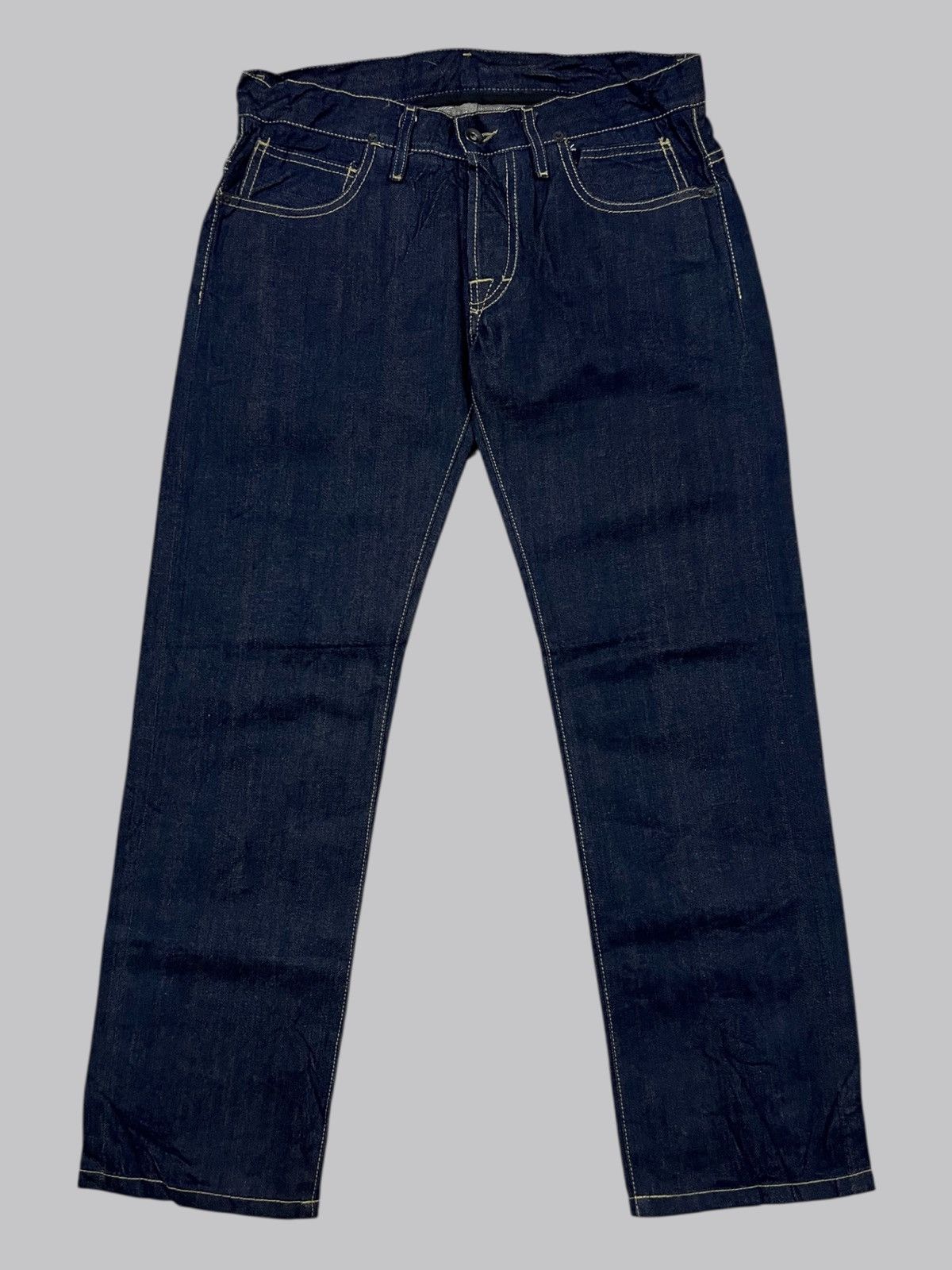 Rick Owens RARE 2005/06 Rick Owens OG Dark Blue Selvaged Denim Jeans Size US 28 / EU 44 - 3 Thumbnail