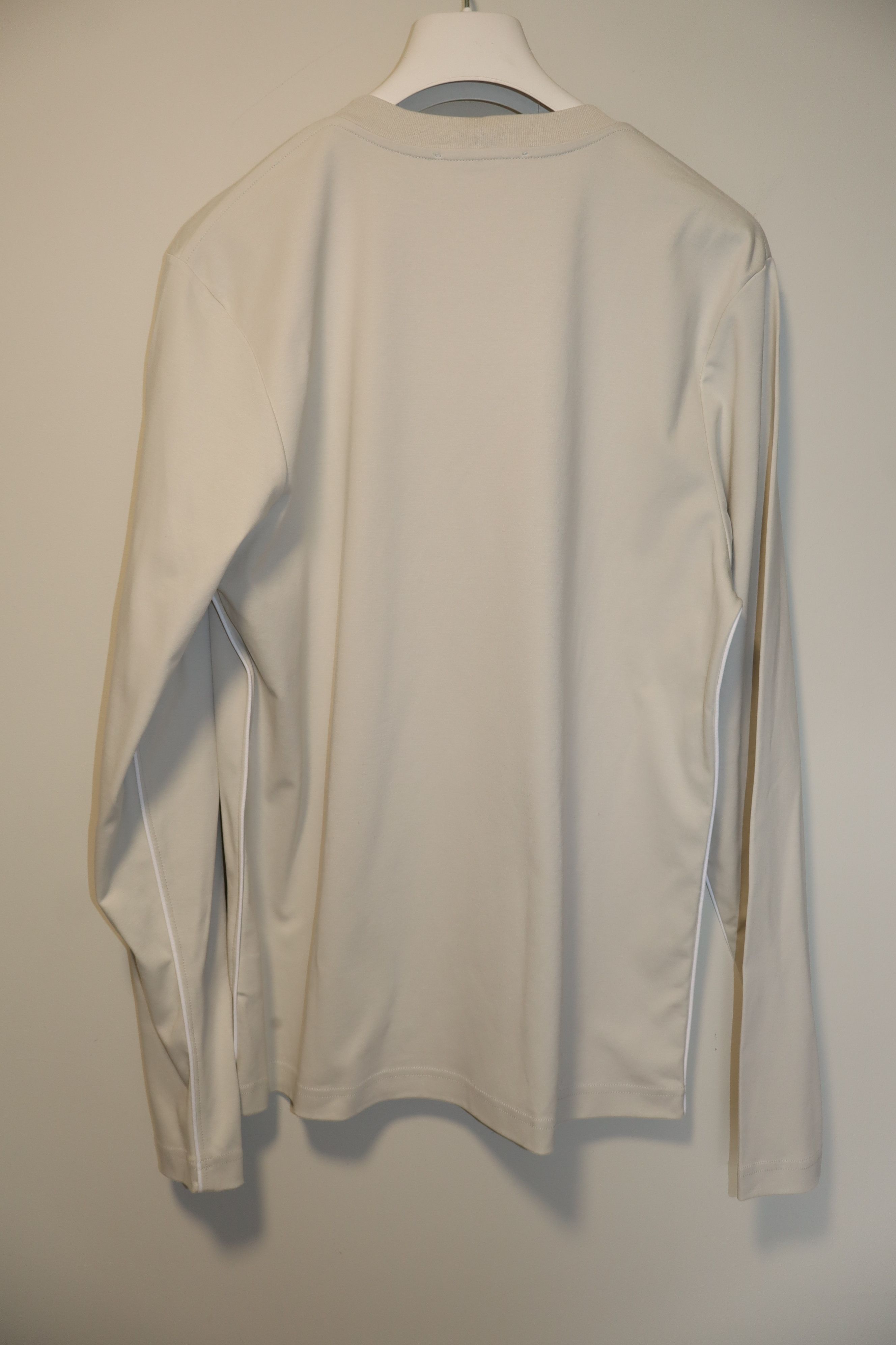Helmut Lang Taupe Piping Long Sleeve T-Shirt Size US M / EU 48-50 / 2 - 8 Thumbnail