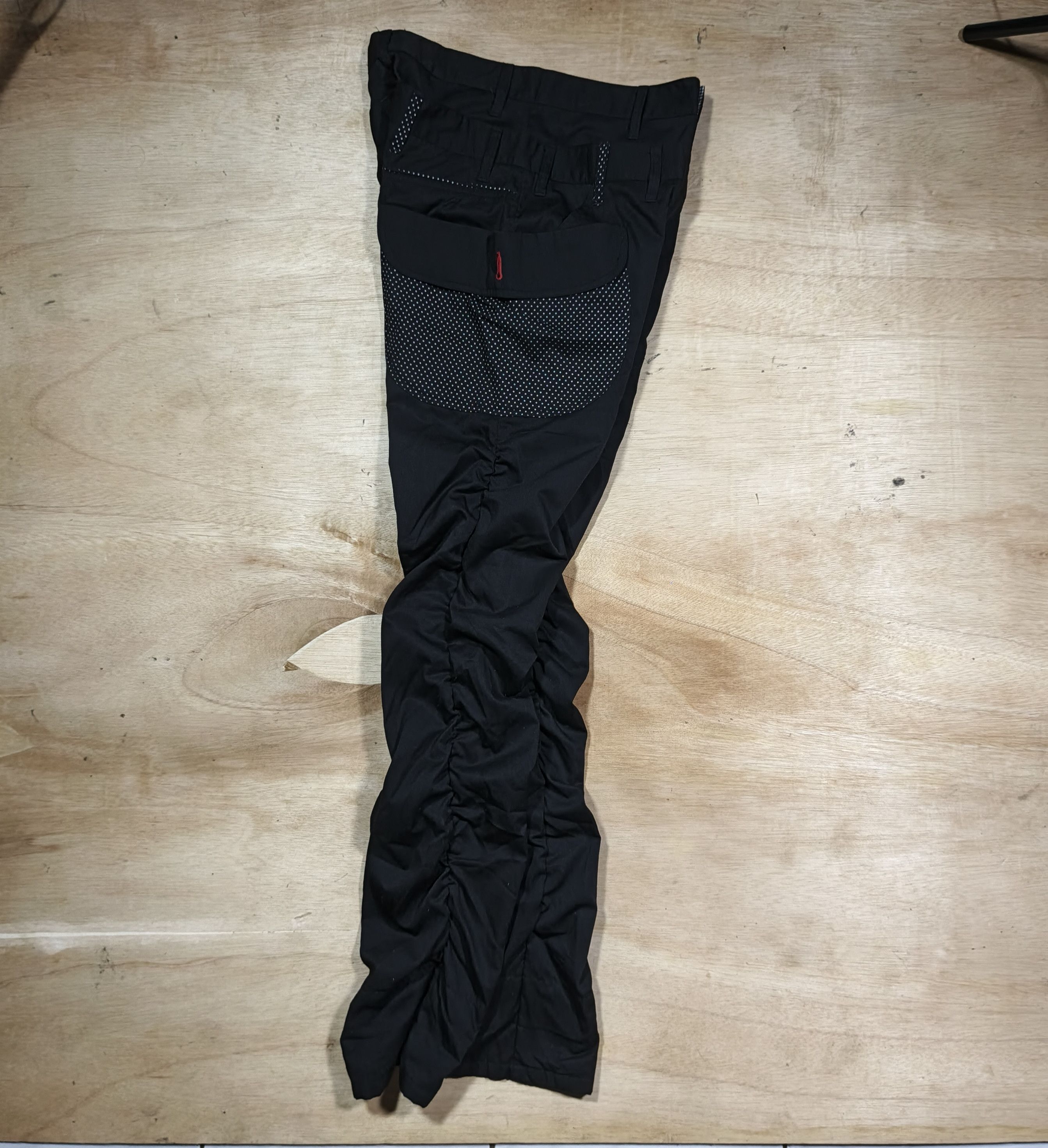 Japanese Brand Dominate Handcrafted Double Waist Stacked Ruched Cargo Pants Size US 29 - 8 Thumbnail