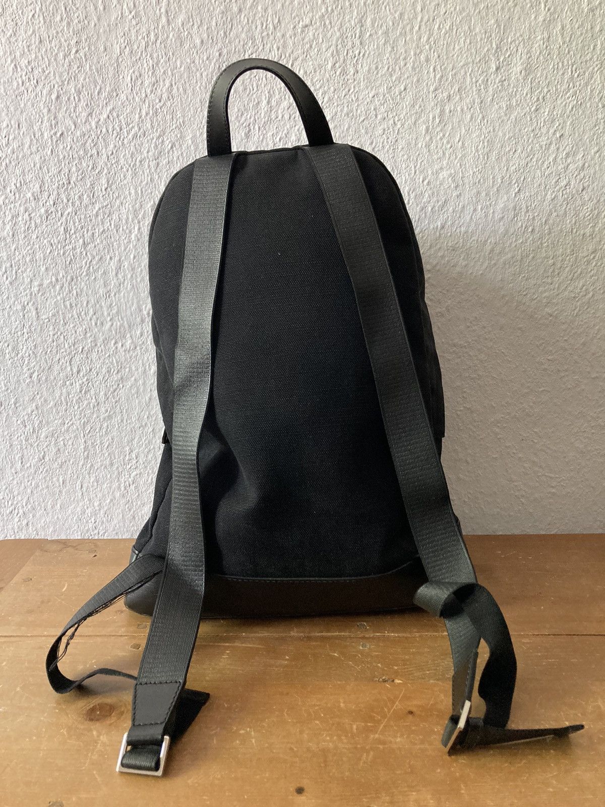 Balenciaga Balenciaga Leather Appliquéd Canvas Backpack Size ONE SIZE - 9 Thumbnail