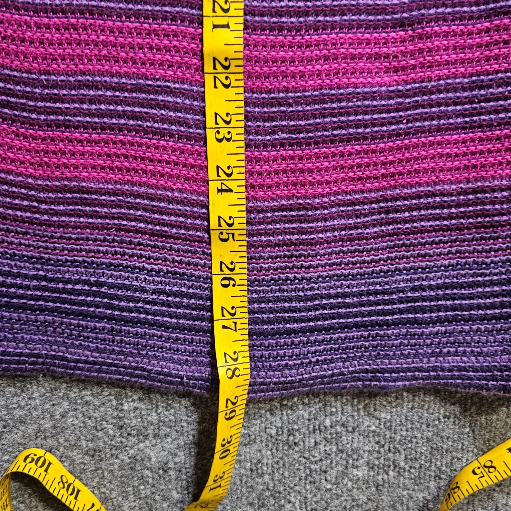 Vintage Foxcroft Sweater Top Womens XL Pink Purple Striped Long Sleeve Round Neck Casual Size XL / US 12-14 / IT 48-50 - 6 Thumbnail