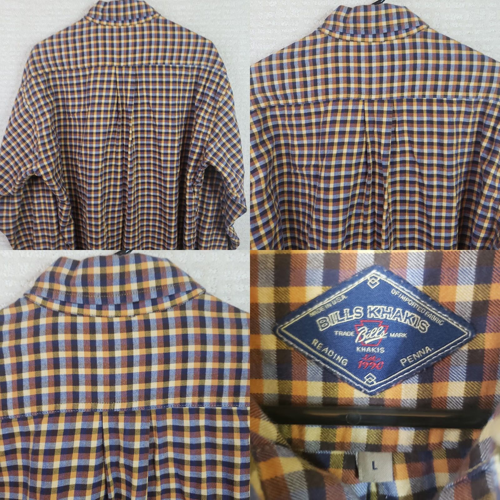 Bills Khakis Bill Khakis Men's Button-Up Shirt Long Sleeve Plaid Multicolor USA Made Flannel L Size US L / EU 52-54 / 3 - 8 Thumbnail