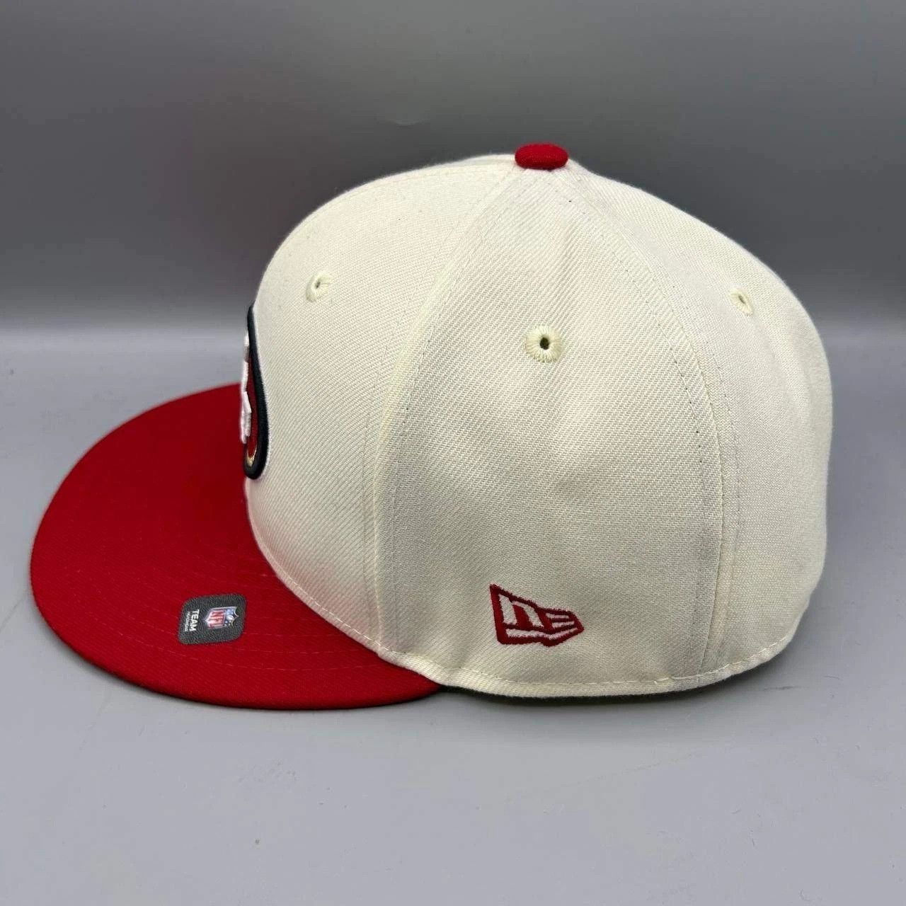 New Era San Francisco 49ers Hat Men 7 1/4 White Red NFL Fitted Cap Size ONE SIZE - 6 Thumbnail