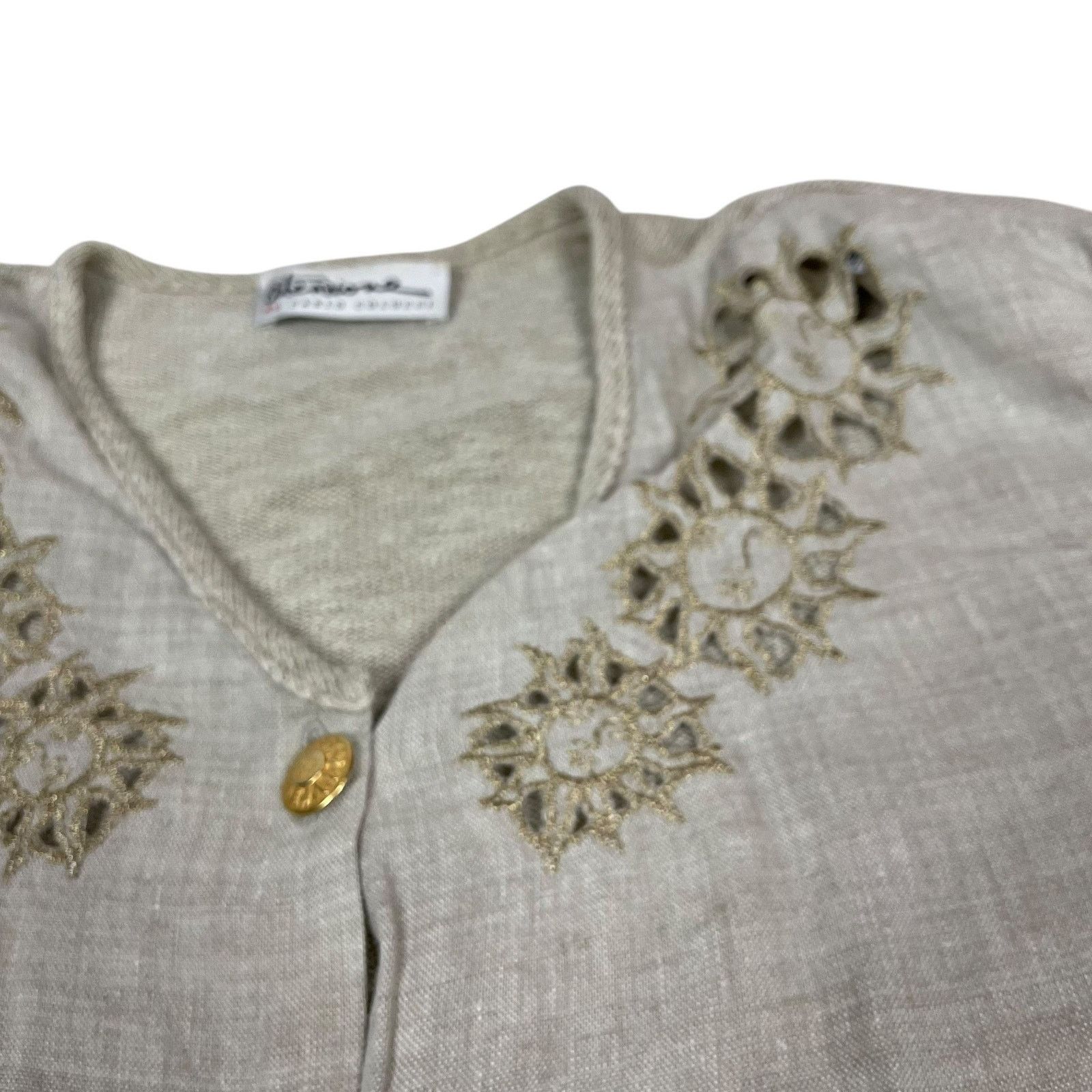Carlo Colucci × Vintage VTG Attenzione By Carlo Colucci Women's Cardigan Sweater 40 Size S / US 4 / IT 40 - 2 Thumbnail