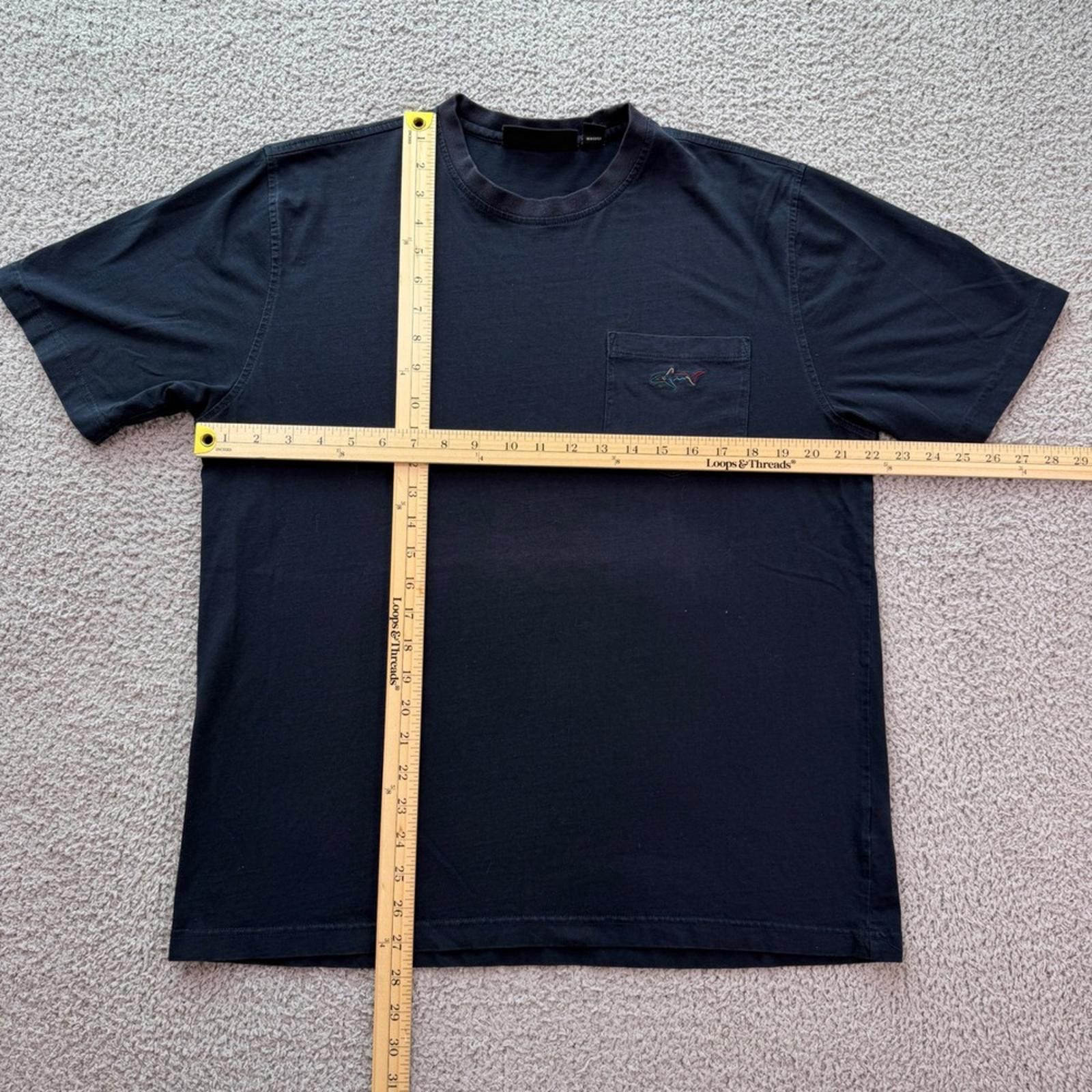 Greg Norman Greg Norman T Shirt Men Navy Short Sleeve Pocket Shark Size US M / EU 48-50 / 2 - 2 Thumbnail