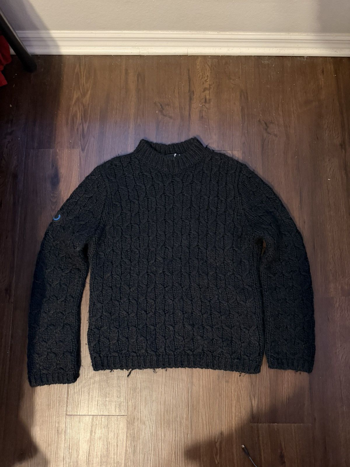 Fred Perry × Raf Simons RAF SIMONS x Fred Perry Black Wool Knit Sweater Size L Size US L / EU 52-54 / 3 - 2 Thumbnail