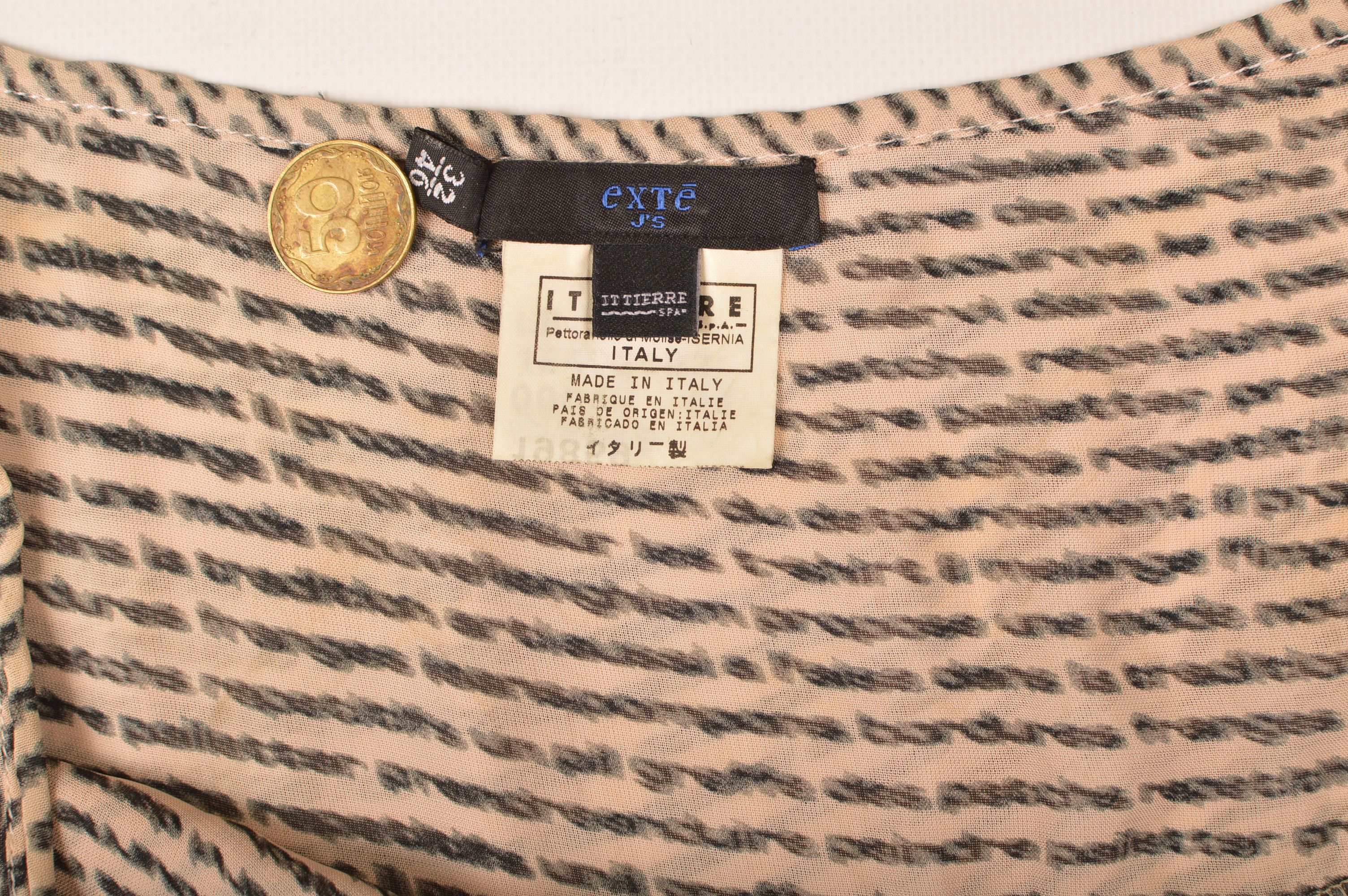 Designer × Vintage J's Exte Blurry Print Vintage Asymmetrical Viscose Skirt Size 32" / US 10 / IT 46 - 5 Thumbnail