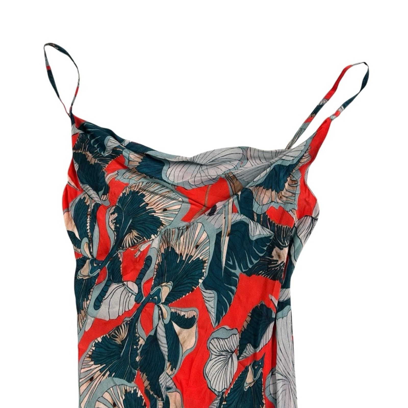 Anthropologie Anthropologie Monstera Slip Dress by Bl-nk London – Red/Blue Size S / US 4 / IT 40 - 6 Thumbnail