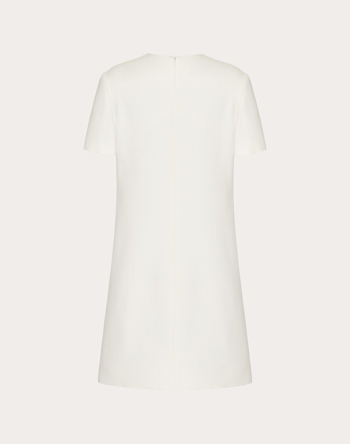 Valentino o1s1wg110525 Embroidered Crepe Couture Short Dress in White Size L / US 10 / IT 46 - 2 Thumbnail