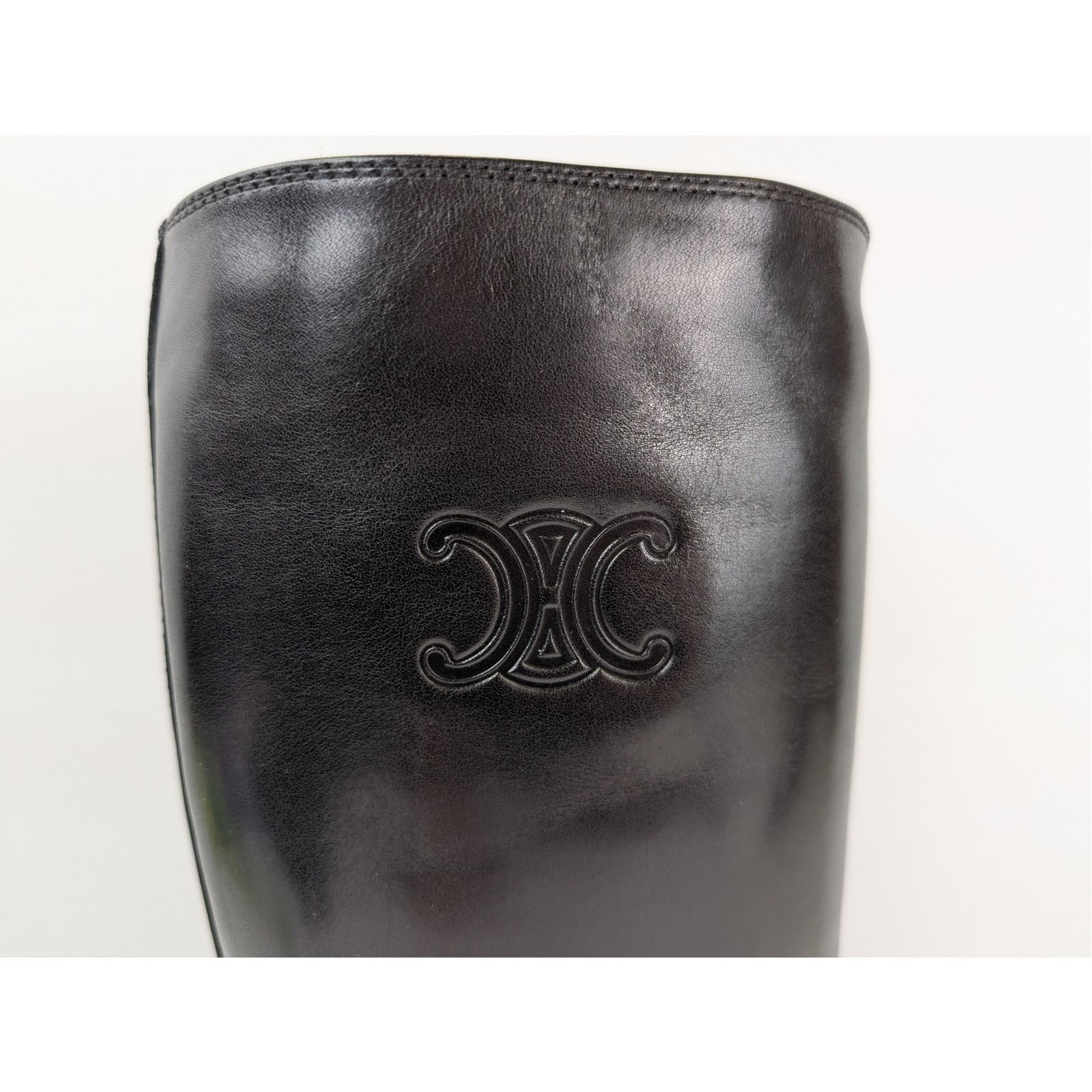 Celine o1rshd1 Bulky Zipped Boots leather with Triomphe signature Size US 9 / IT 39 - 5 Thumbnail