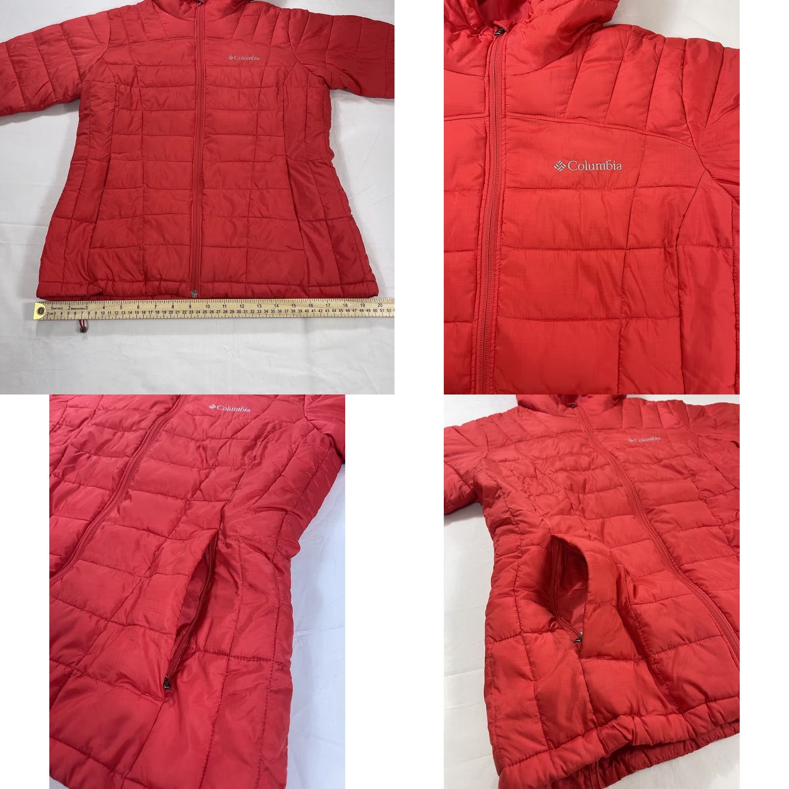 Vintage Columbia Puffer Jacket Unisex Adults M Hooded Red Thermal Coil Quilted Zip Size M / US 6-8 / IT 42-44 - 8 Thumbnail
