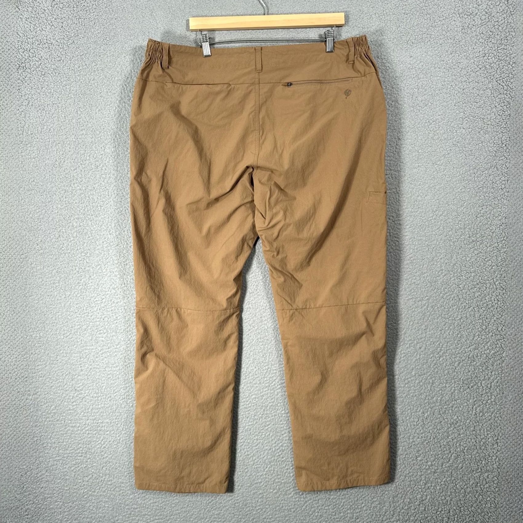 Vintage Duck Camp Drifter Pants Mens 2XL Brown 40x31 Nylon Spandex Polyester Zip Fly Pockets Modern Khakis Size US 39 - 3 Thumbnail
