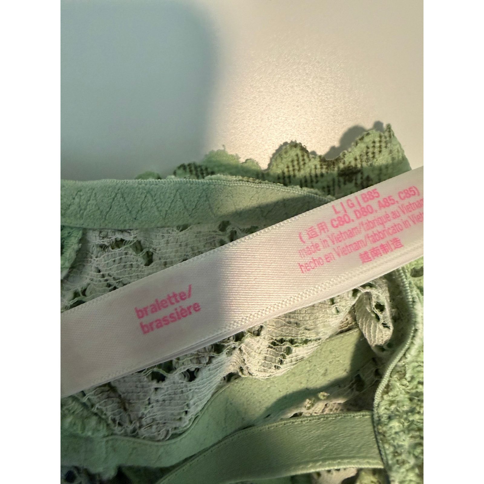Victoria's Secret Victoria's Secret Plaid Lace Bralette Women Green L - C017 Size ONE SIZE - 5 Thumbnail
