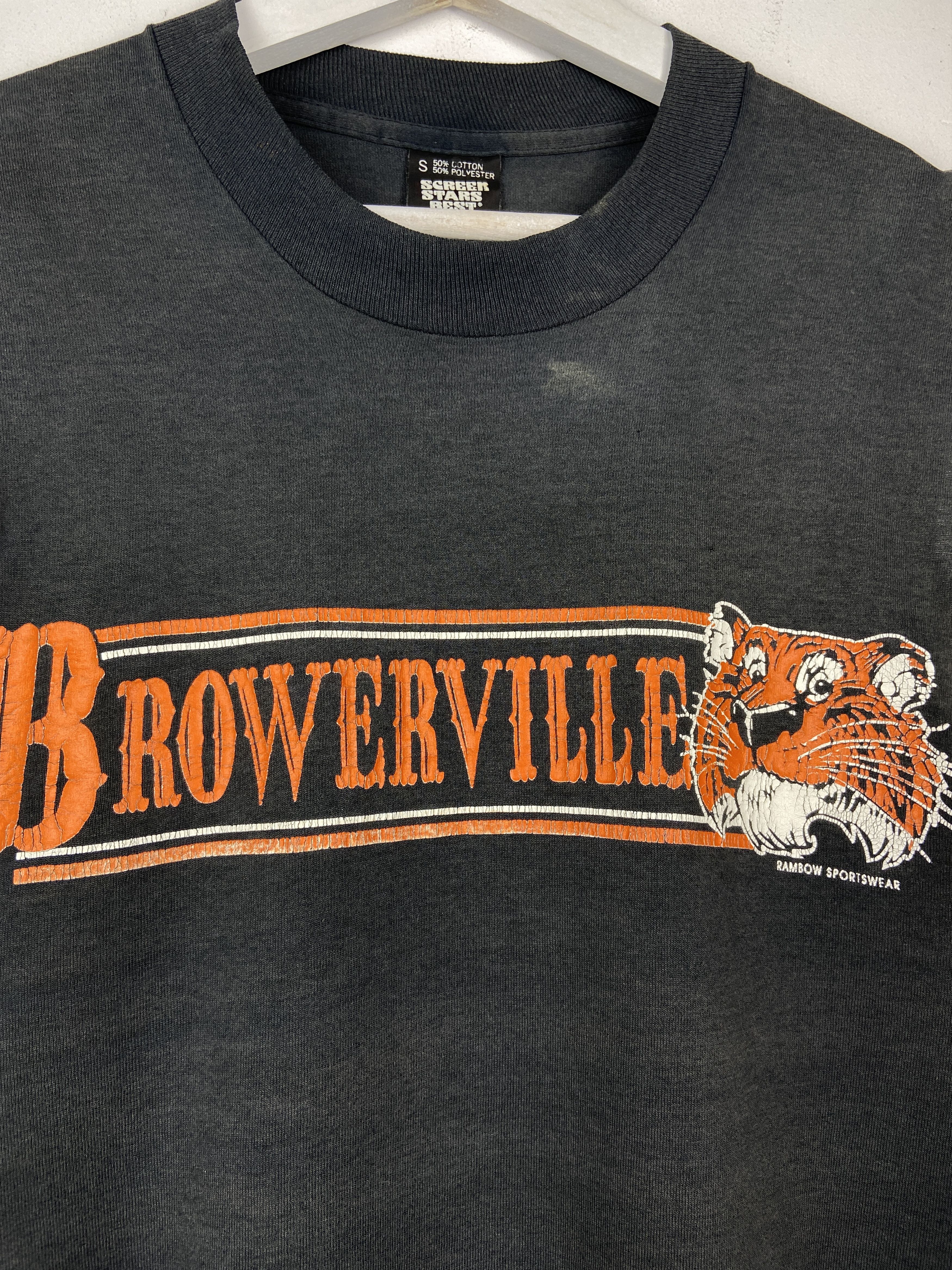Vintage 90s Vintage Broverville Tigers Basketball College USA Tshirt Size US S / EU 44-46 / 1 - 3 Thumbnail