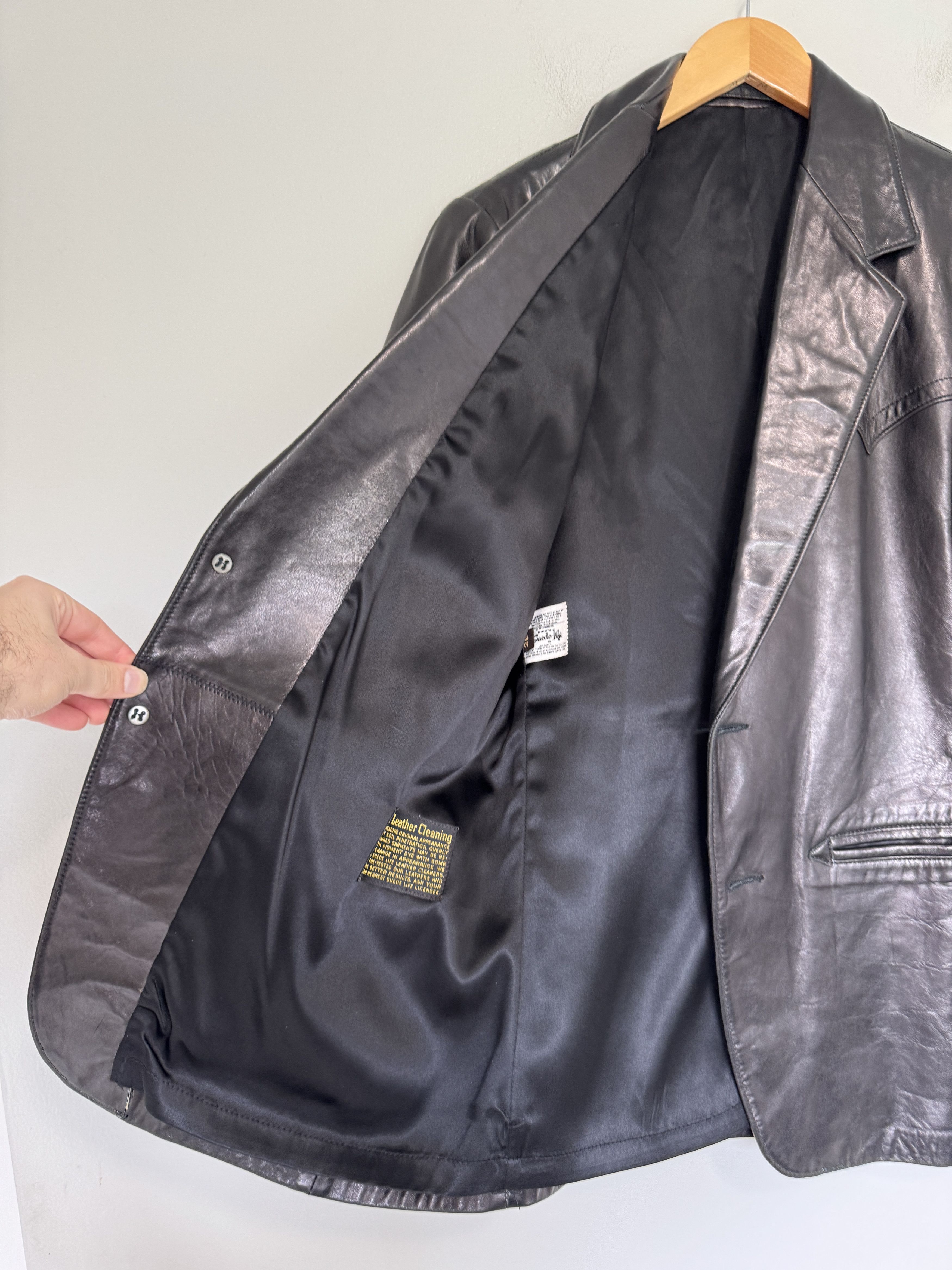 Robert Lewis × Vintage Vintage Western Cowboy Kenny Rogers Lambskin Leather Blazer Size US M / EU 48-50 / 2 - 9 Thumbnail