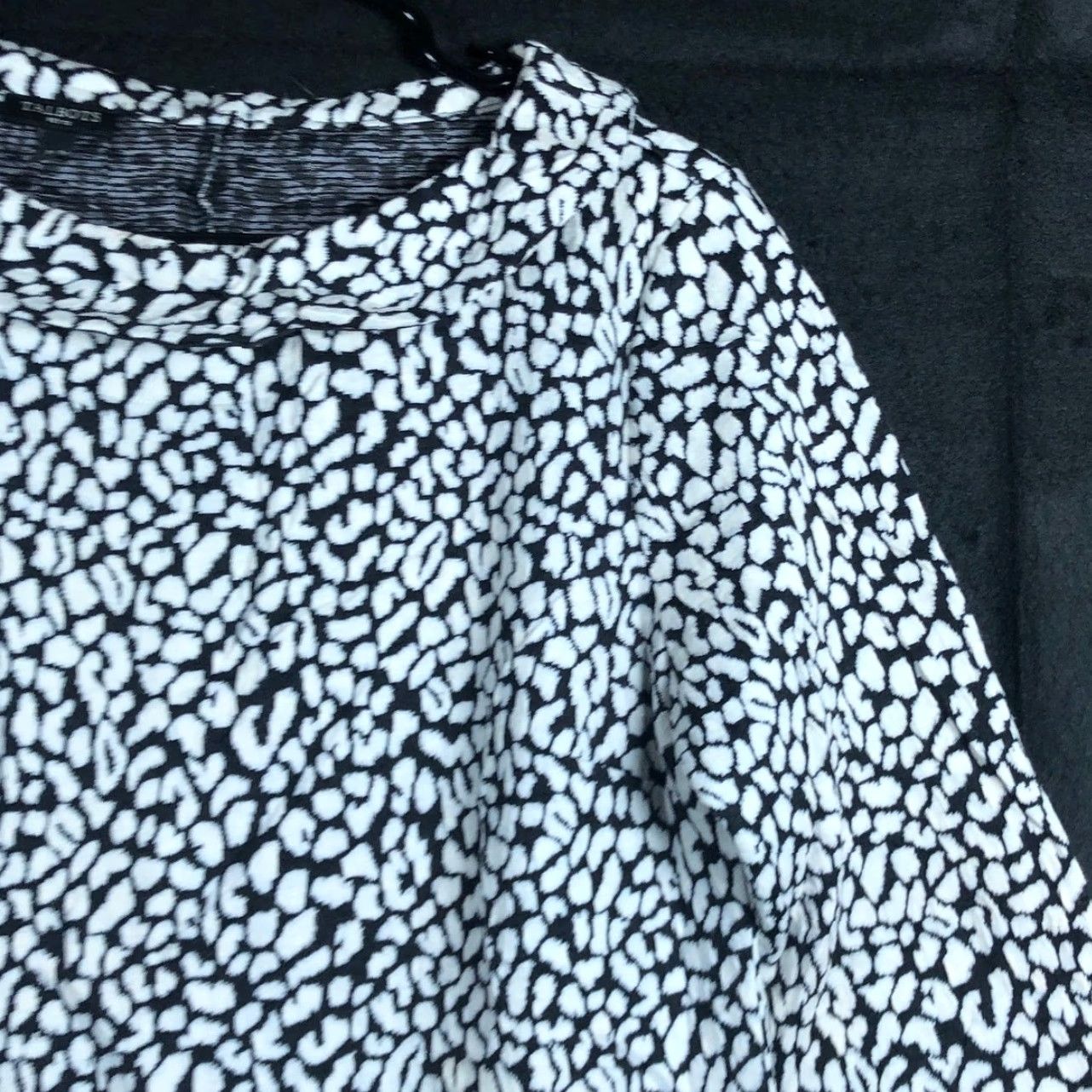 Talbots Talbots Blouse Black White Sabrina Long Sleeve Petite Stretch MP Women’s Shirt Office Workwear Casual Size M / US 6-8 / IT 42-44 - 5 Thumbnail