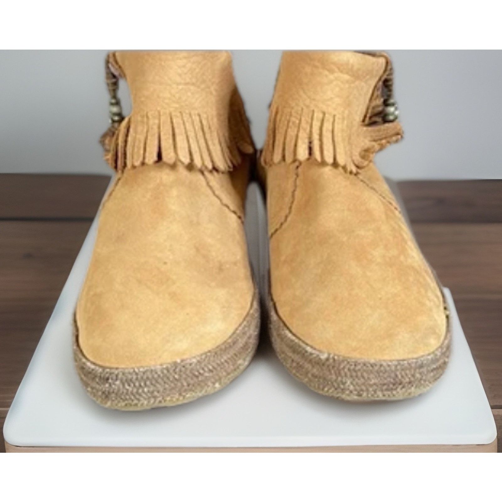 Ugg UGG Tiana Chestnut Suede Ankle boots w Suede Fringe Size 5.5 Size US 5.5 / IT 35.5 - 8 Thumbnail