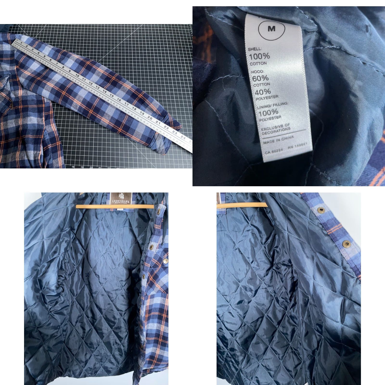 Vintage Legendary Whitetails Outfitters Flannel Shirt Jacket Hooded Men's Medium Blue Size US M / EU 48-50 / 2 - 8 Thumbnail