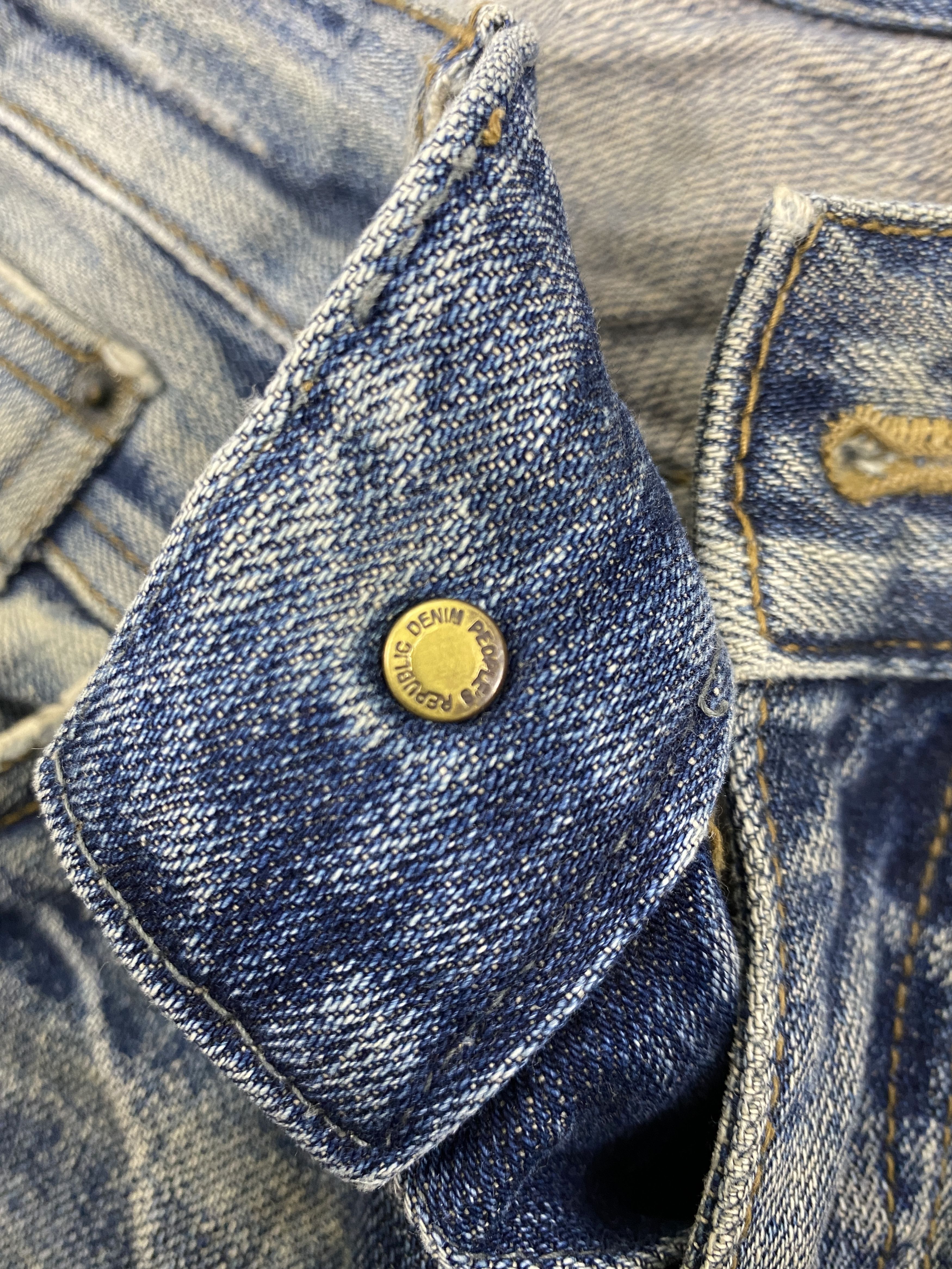 If Six Was Nine Vintage DPSR Distressed Blue Jeans 33x31.5 Denim- JN3797 Size US 33 - 7 Thumbnail