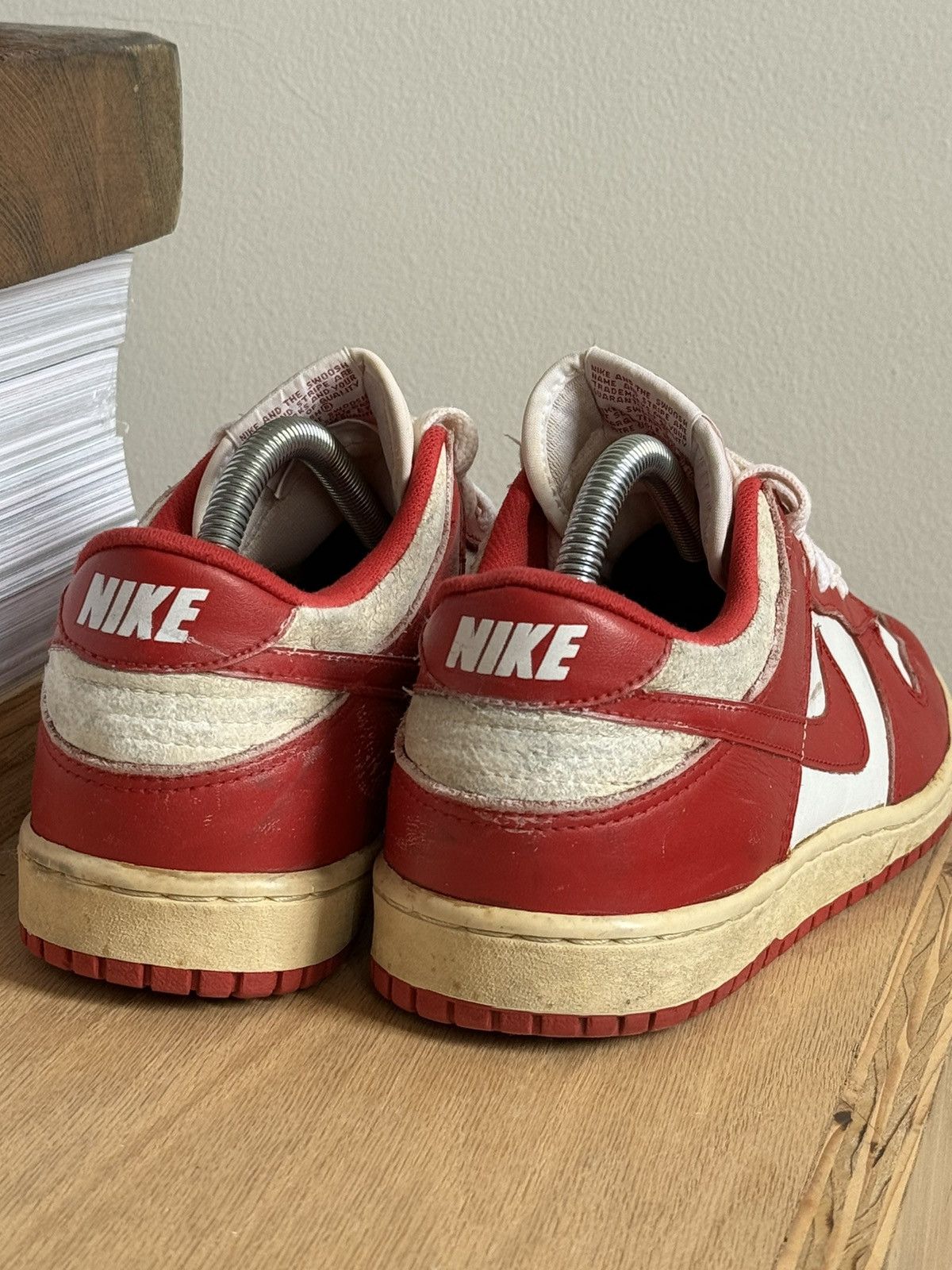 Nike × Vintage Nike Dunk Low Original 1985 White/Red True Vintage Size US 8 / EU 41 - 6 Thumbnail