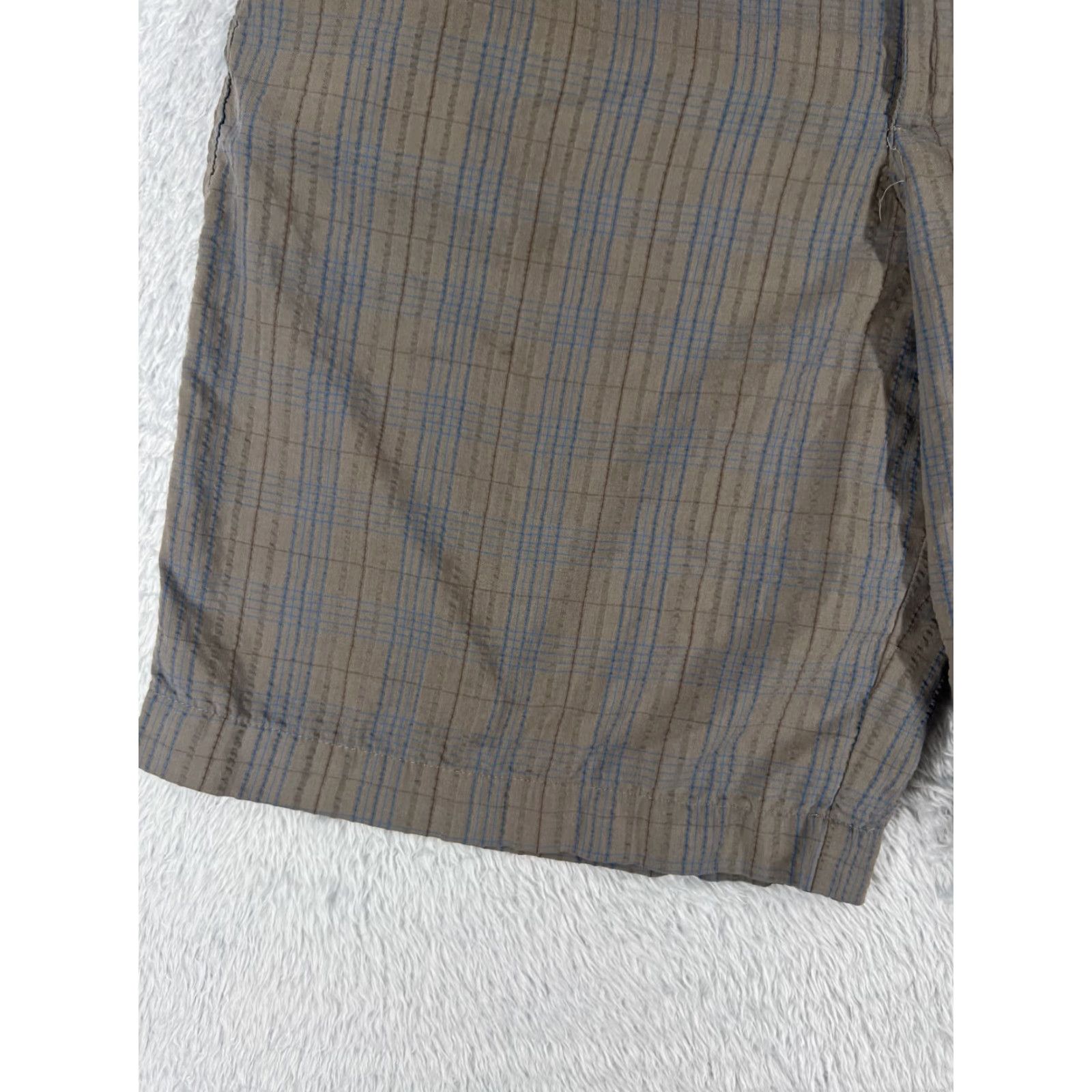 Patagonia Patagonia Shorts Mens 34 Brown Blue Plaid Thrift Shorts Polyester Blend 34x10 Vintage Size US 34 / EU 50 - 3 Thumbnail