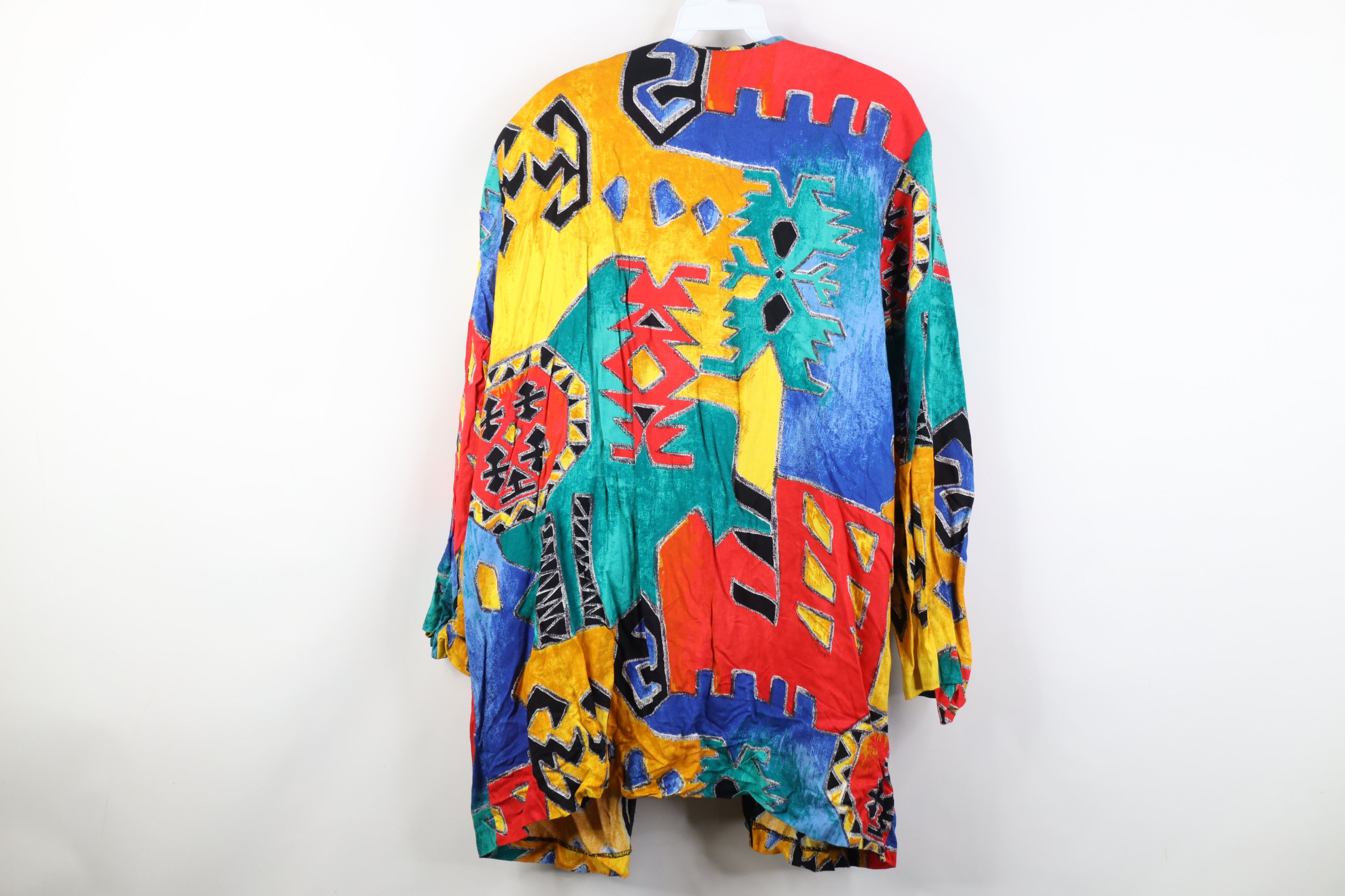 Vintage Vintage 90s Streetwear Southwestern Open Front Jacket Size 3XL / US 20-22 - 11 Thumbnail