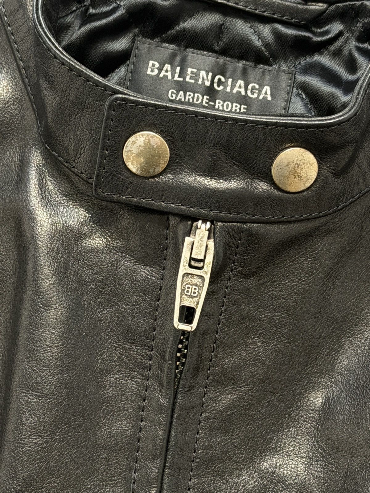 Balenciaga Balenciaga Racer Jacket Black Leather Size S / US 4 / IT 40 - 7 Thumbnail