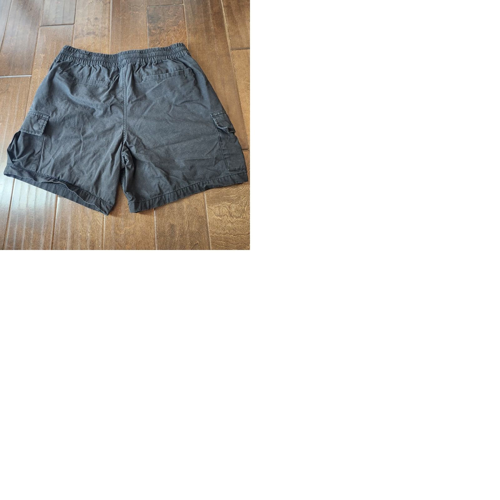 Rsq RSQ Cargo Shorts Mens M Black Elastic Waist Drawstring Casual Cotton Regular Beach Outdoor 90s style Size US 31 - 9 Thumbnail