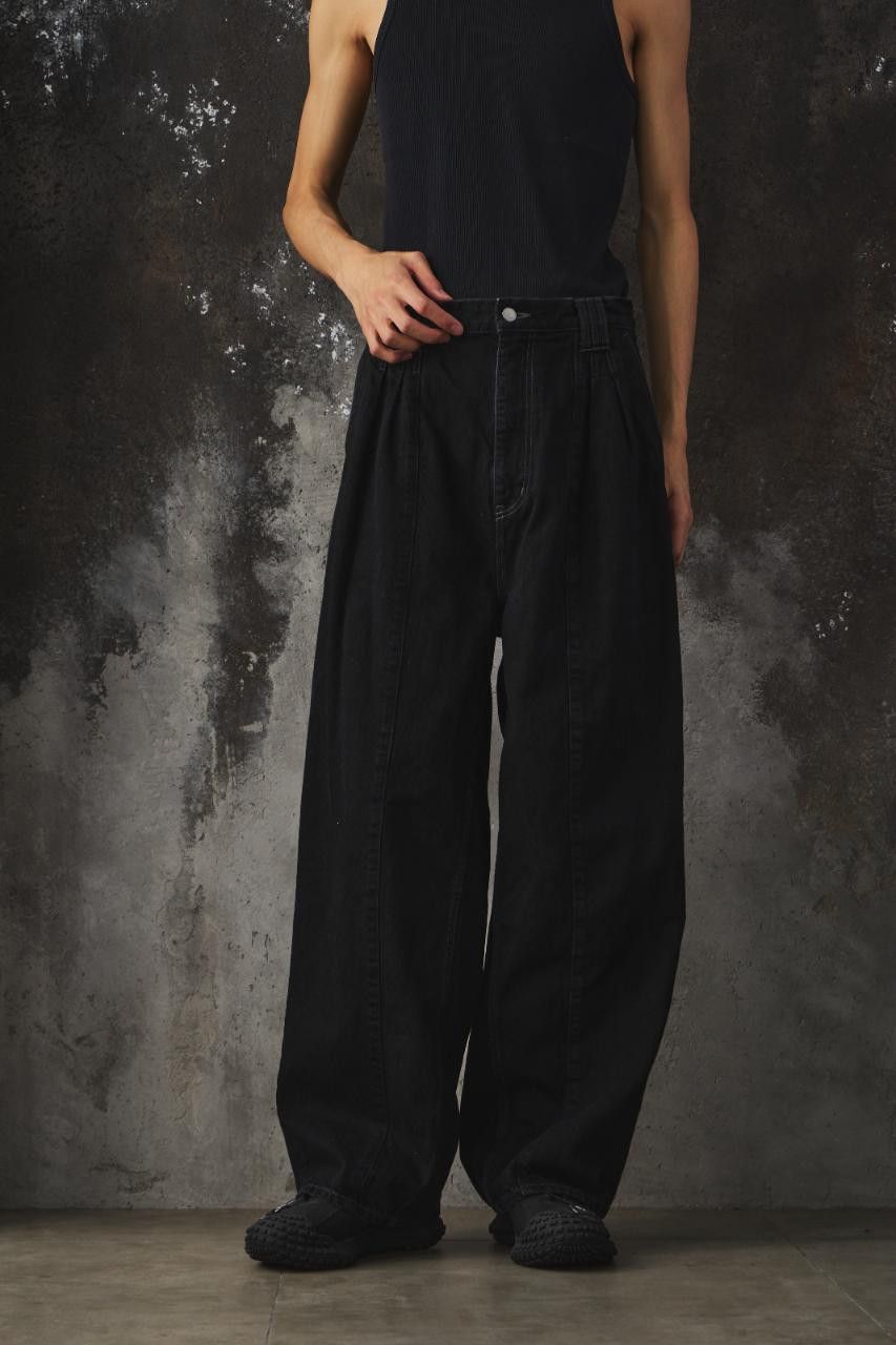 YOKE Yoke 3PLEATED WIDE-LEG TROUSERS Size US 30 / EU 46 - 2 Thumbnail