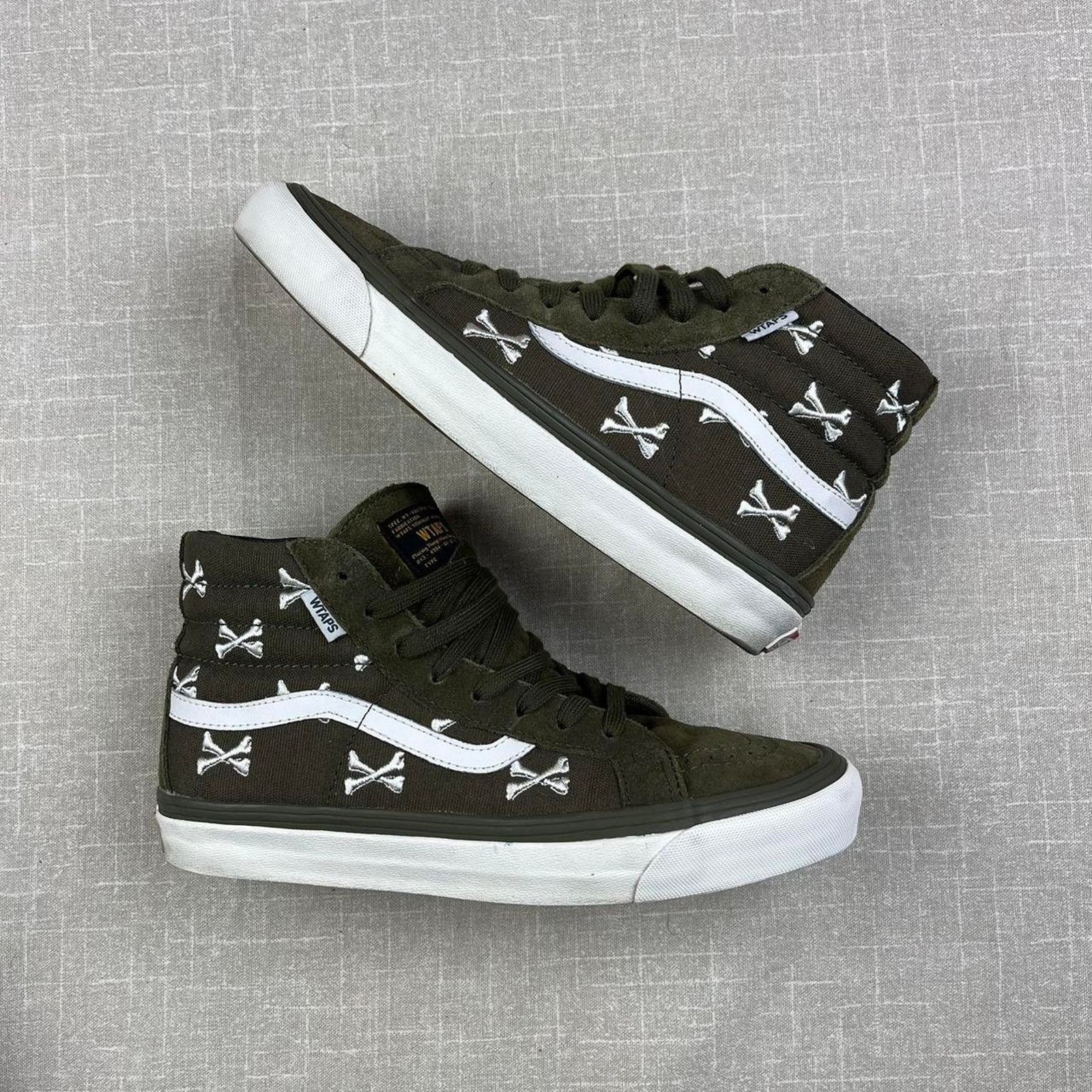 Vans Vans Sk8-Hi WTAPS “Olive Crossbones" Size US 8 / EU 41 - 3 Thumbnail
