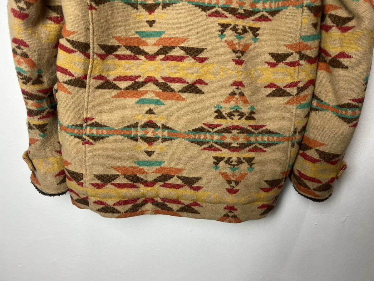 Japanese Brand Titicaca Navajo Style Aztec Hooded Wool Duffel Coat Size US L / EU 52-54 / 3 - 8 Thumbnail