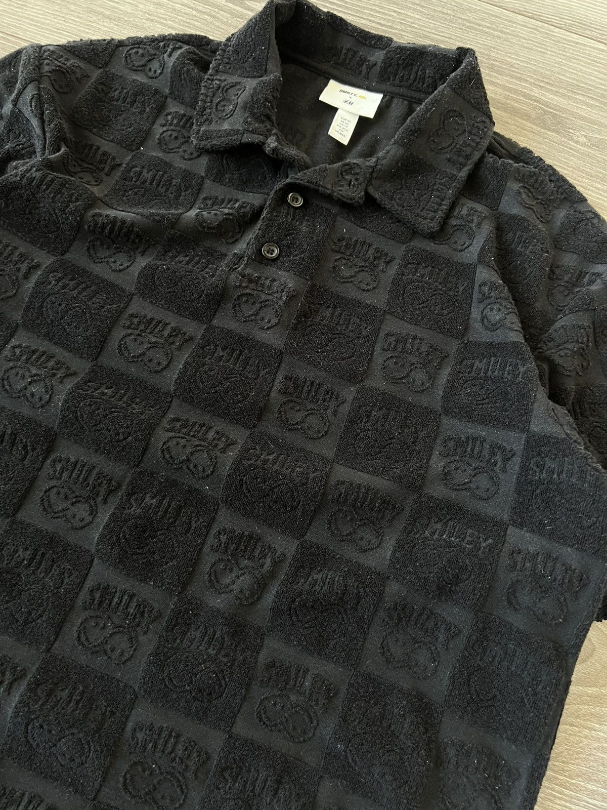 H&M × Other H&M x Smile Mens Textured Polo Shirt Tee‼️ Size US S / EU 44-46 / 1 - 16 Thumbnail