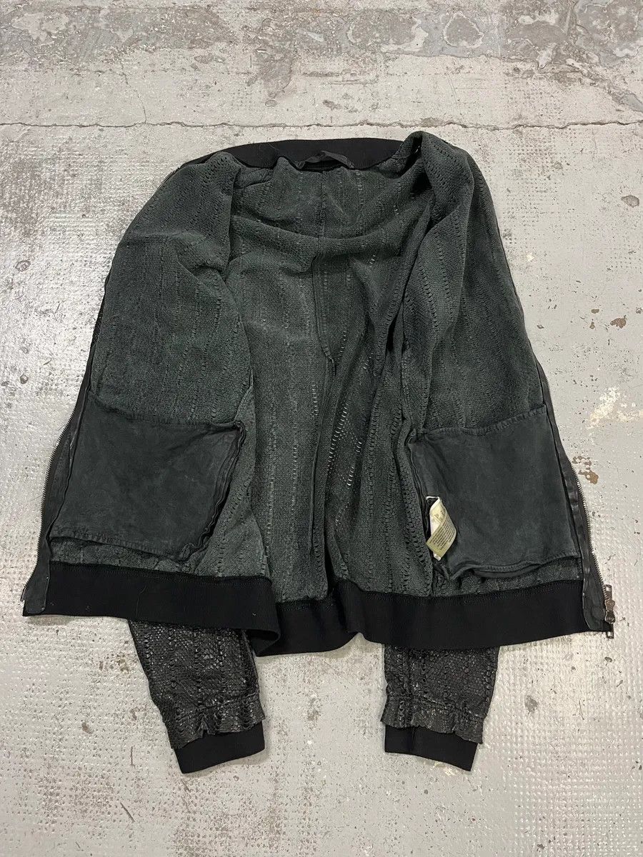 Vintage 2010s Italian Black Avant-Garde Distressed Leather Jacket Size US M / EU 48-50 / 2 - 8 Thumbnail