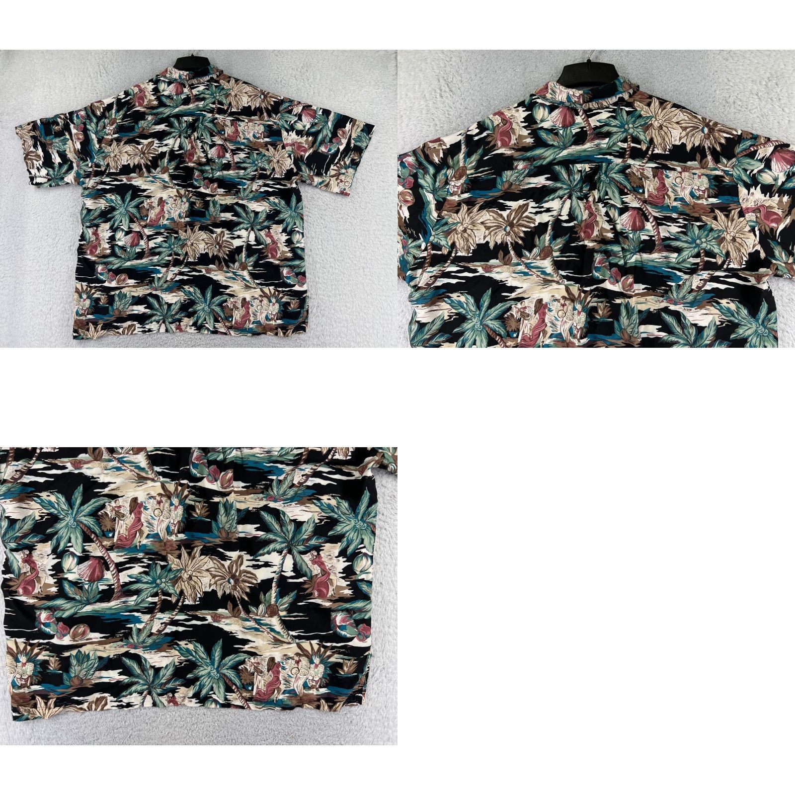 Vintage VINTAGE Zevo Shirt Men L Green Floral Button-Up Hawaiian Aloha Beach Vacation Cotton Short Sleeve Button 2XL XXL Relaxed Mens Size US L / EU 52-54 / 3 - 9 Thumbnail