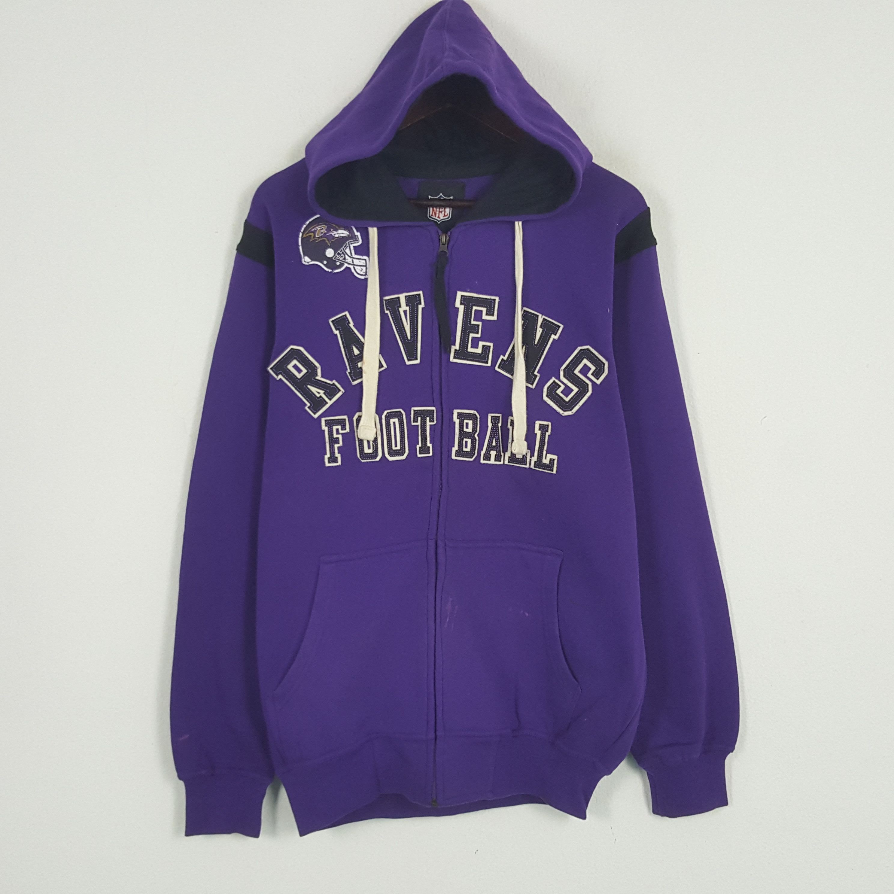 NFL × Vintage Vintage NFL Ravens Football Zipper Jacket Hoodies Size US M / EU 48-50 / 2 - 1 Thumbnail