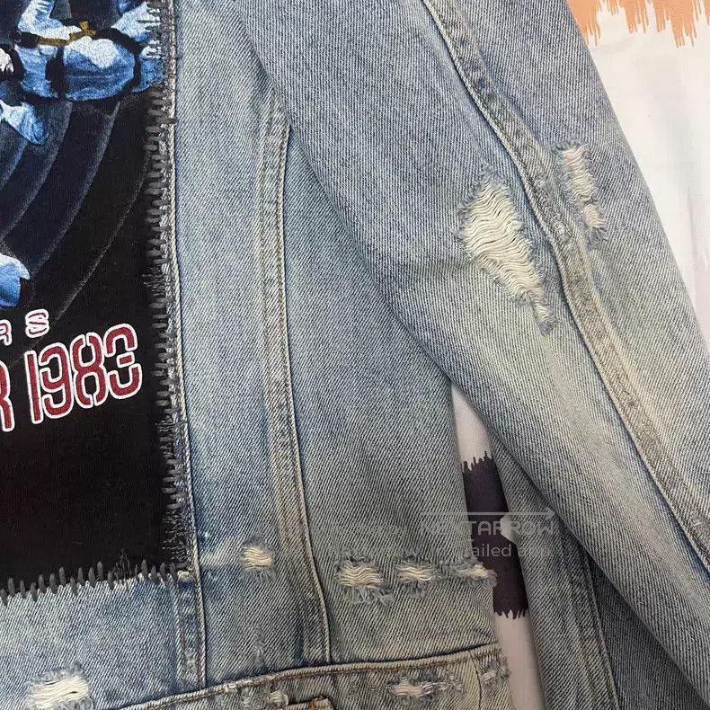 Amiri Amiri Back-kill denim jacket Size US XS / EU 42 / 0 - 5 Thumbnail
