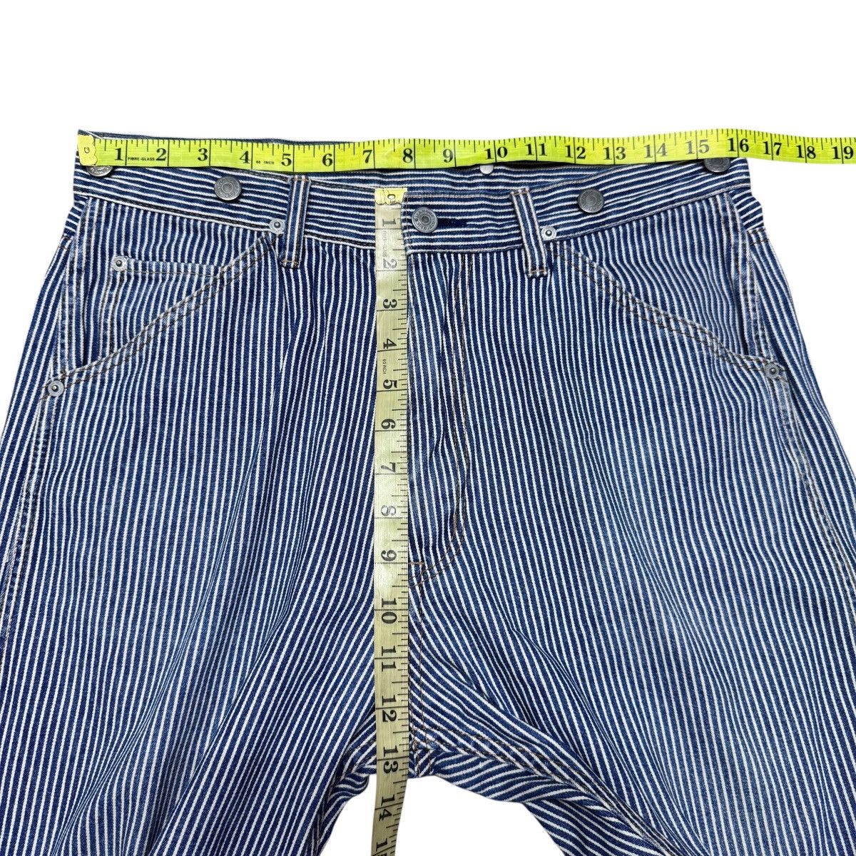 Hysteric Glamour Hysteric Glamour Kinky Hickory Striped Carpenter Pants Size US 32 / EU 48 - 16 Thumbnail