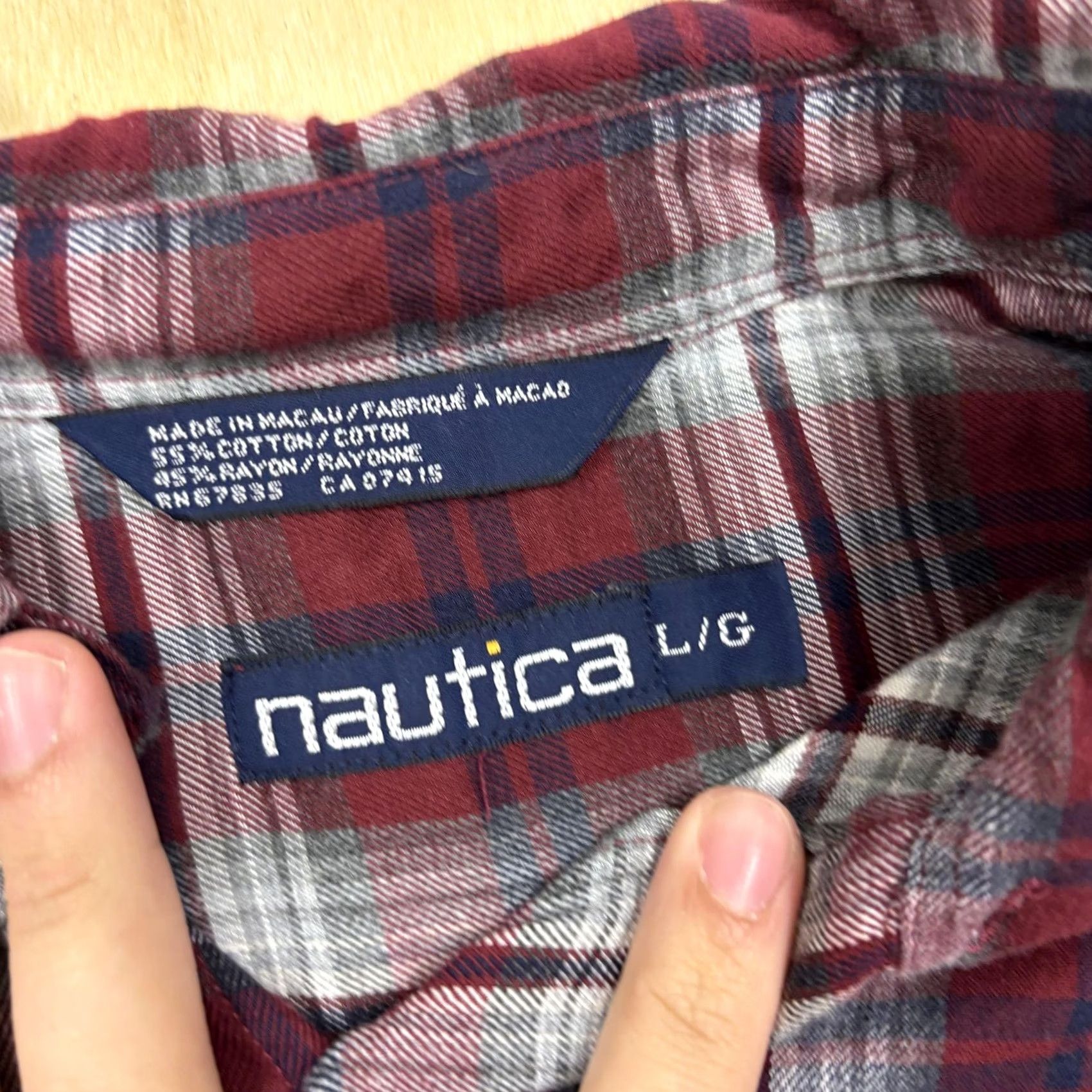 Nautica Vintage Nautica Flannel Shirt Mens Large Red Gray Plaid Long Sleeve Button Up Size US L / EU 52-54 / 3 - 2 Thumbnail